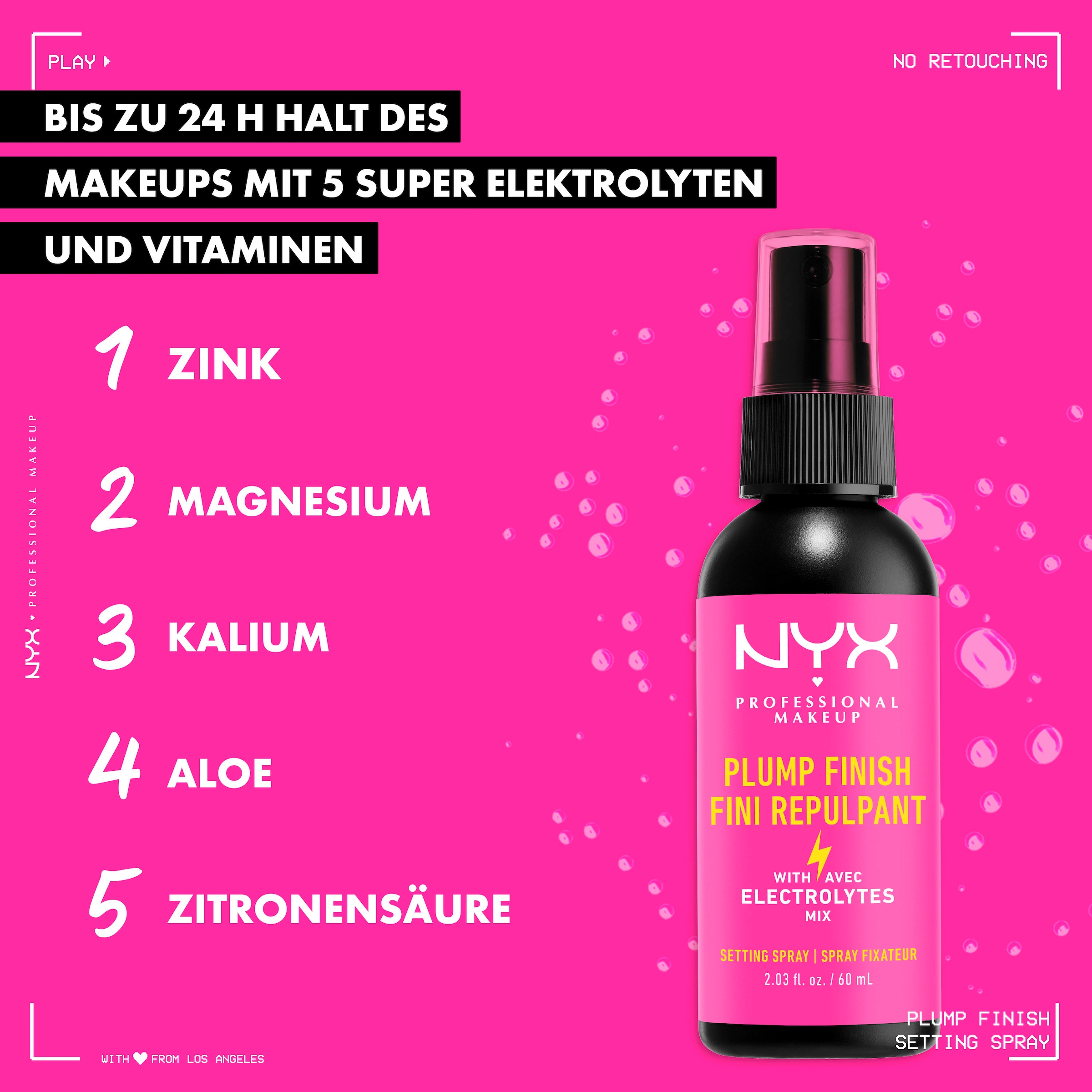 NYX Gesichtsspray »Professional Makeup Plump Finish Setting Spray«, mit Hyaluron