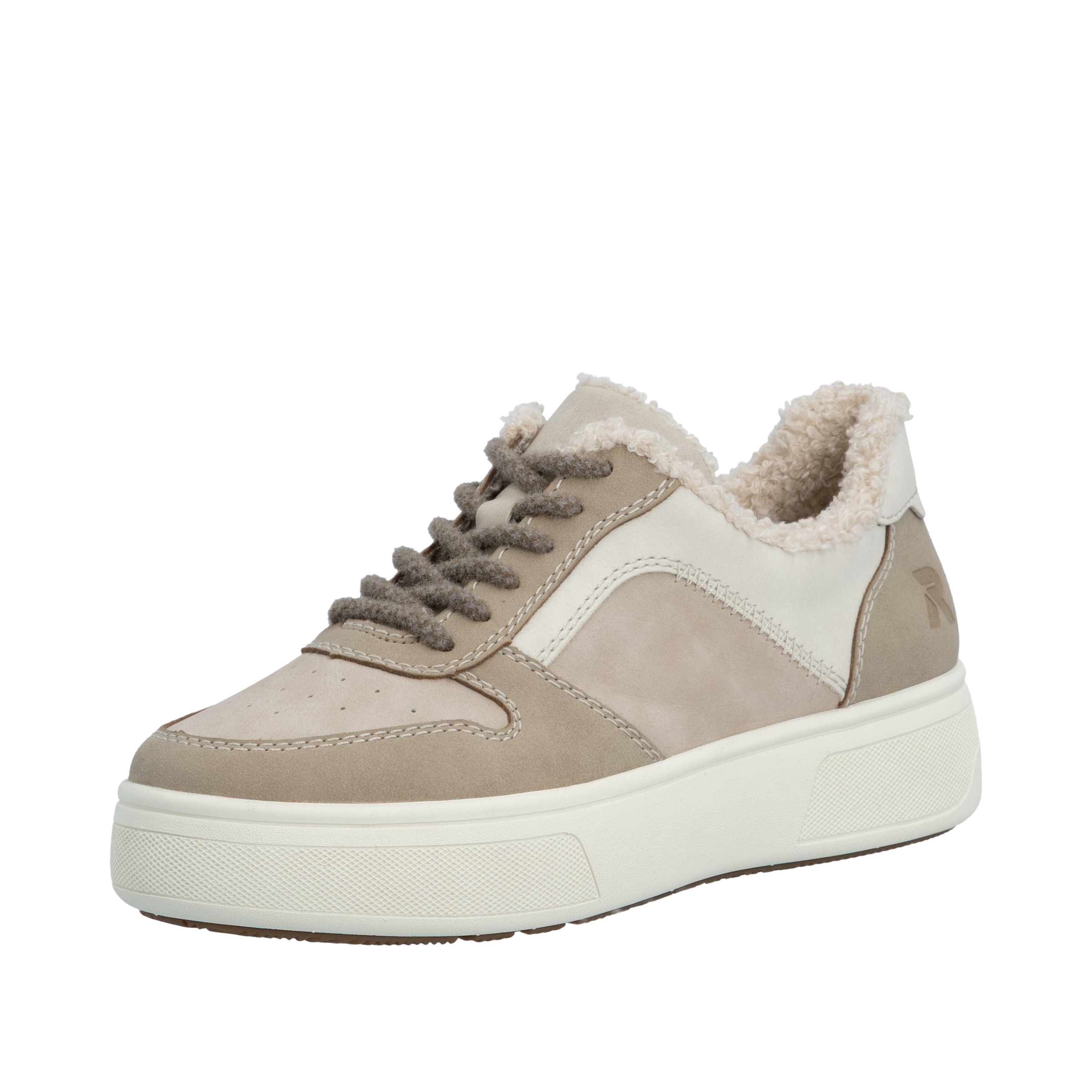 Rieker Plateausneaker  Retro-Sneaker, Schnürschuh, Halbschuh mit Teddyfutter