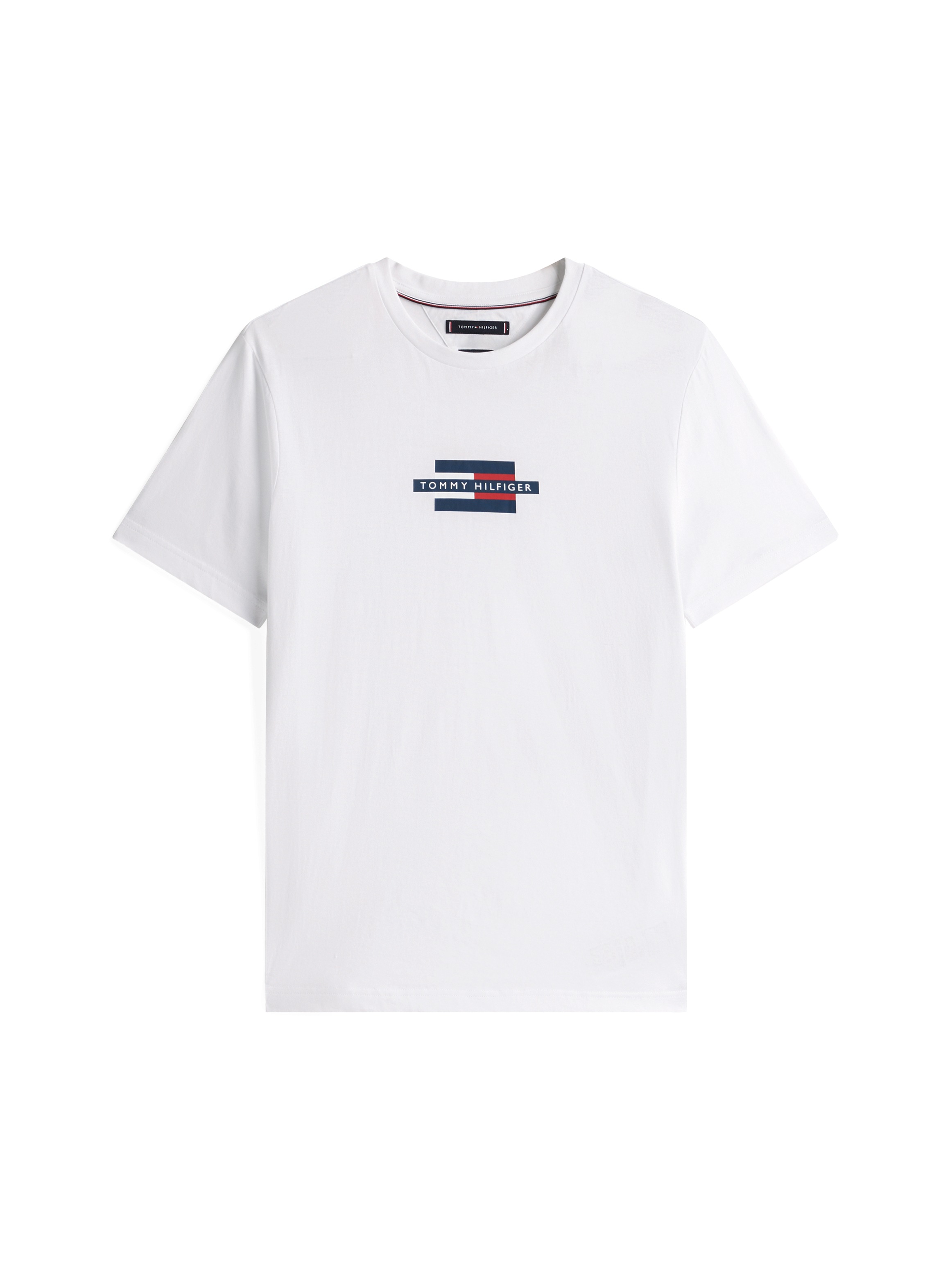 Tommy Hilfiger Kurzarmshirt »FLAG BOX TEE«, Mit Rundhalsausschnitt