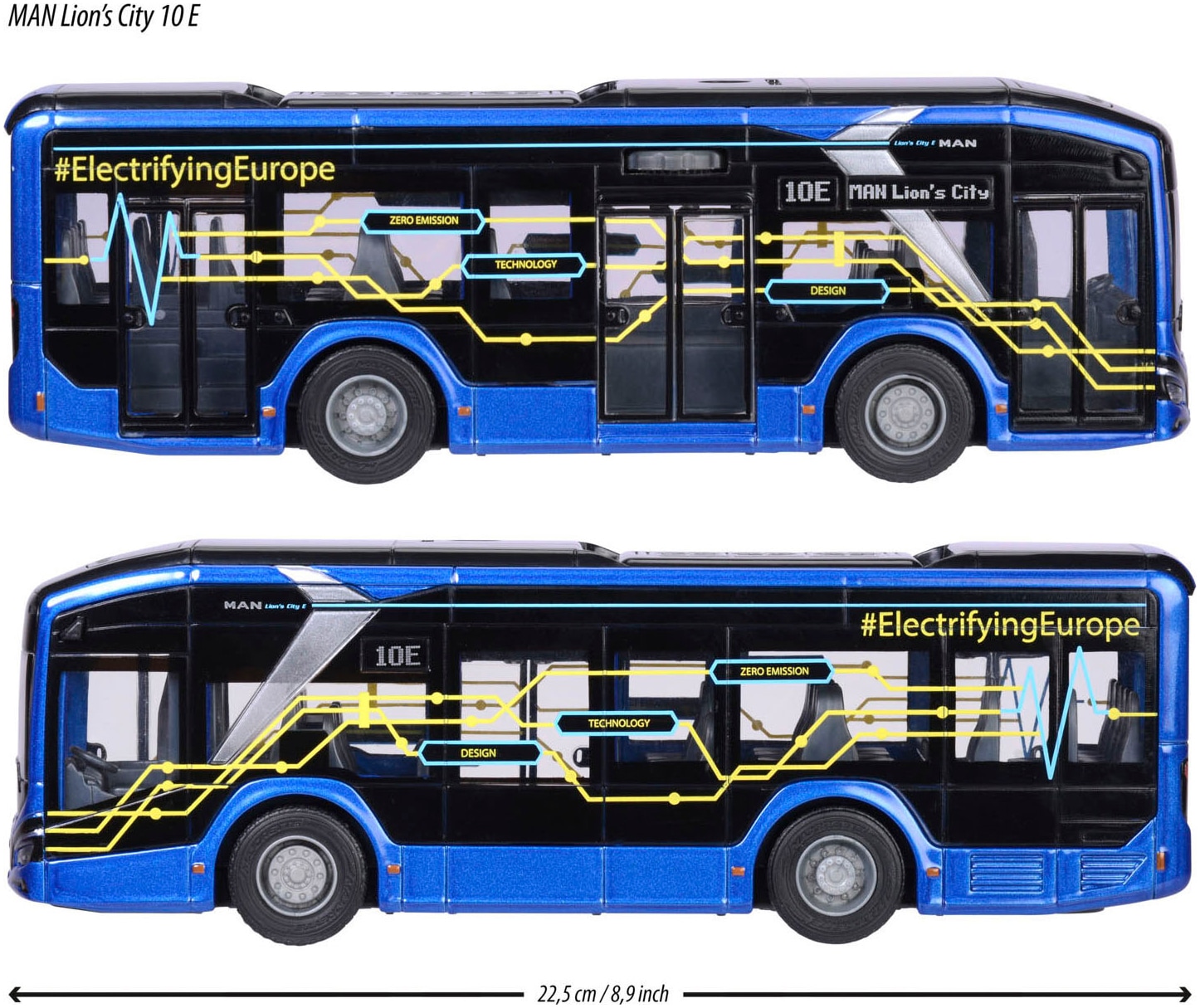 majORETTE Spielzeug-Bus »MAN Lion's City 10 E Bus«, mit Licht und Sound