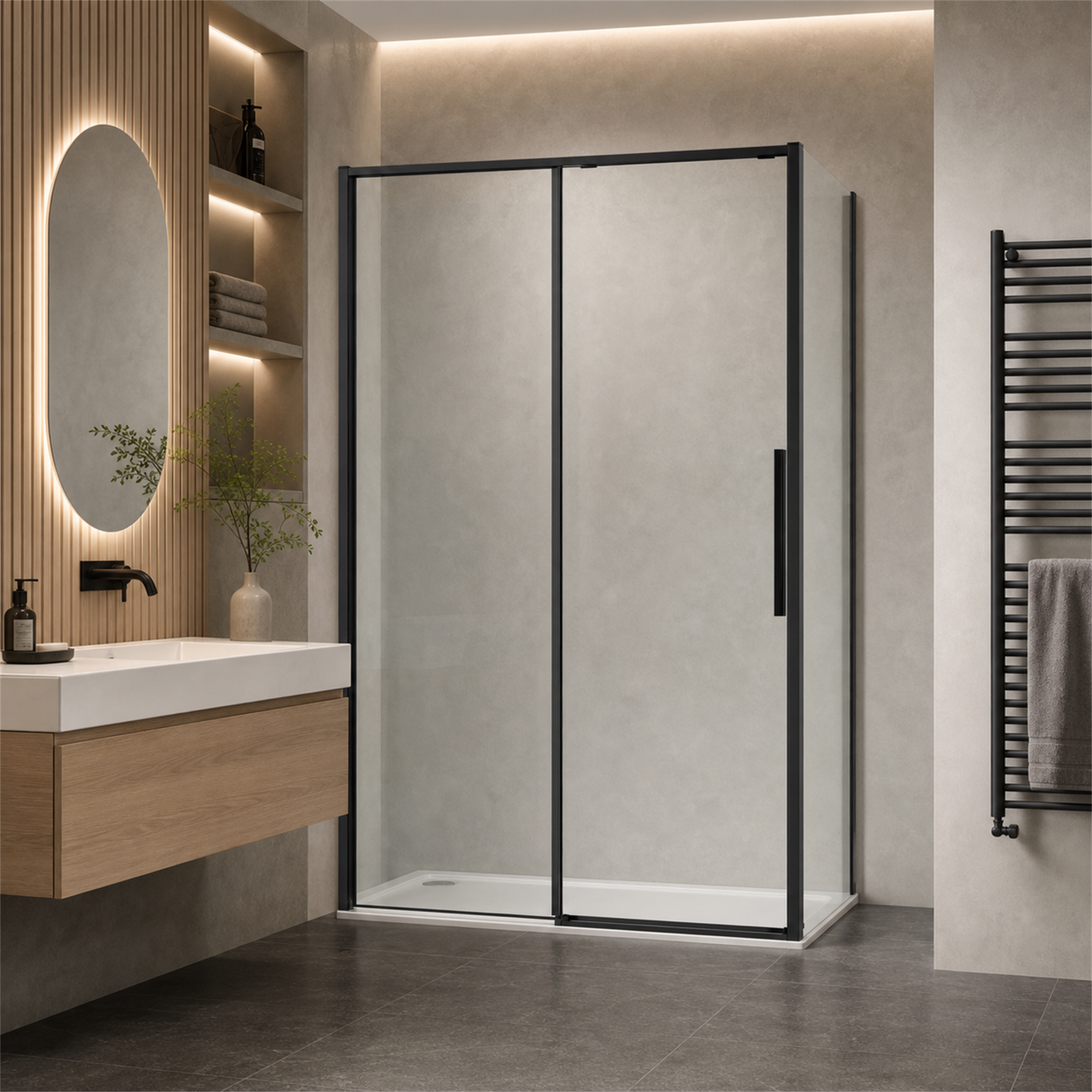 welltime Eckdusche »Pienza« Rechteckige Dusche mit Softclose
