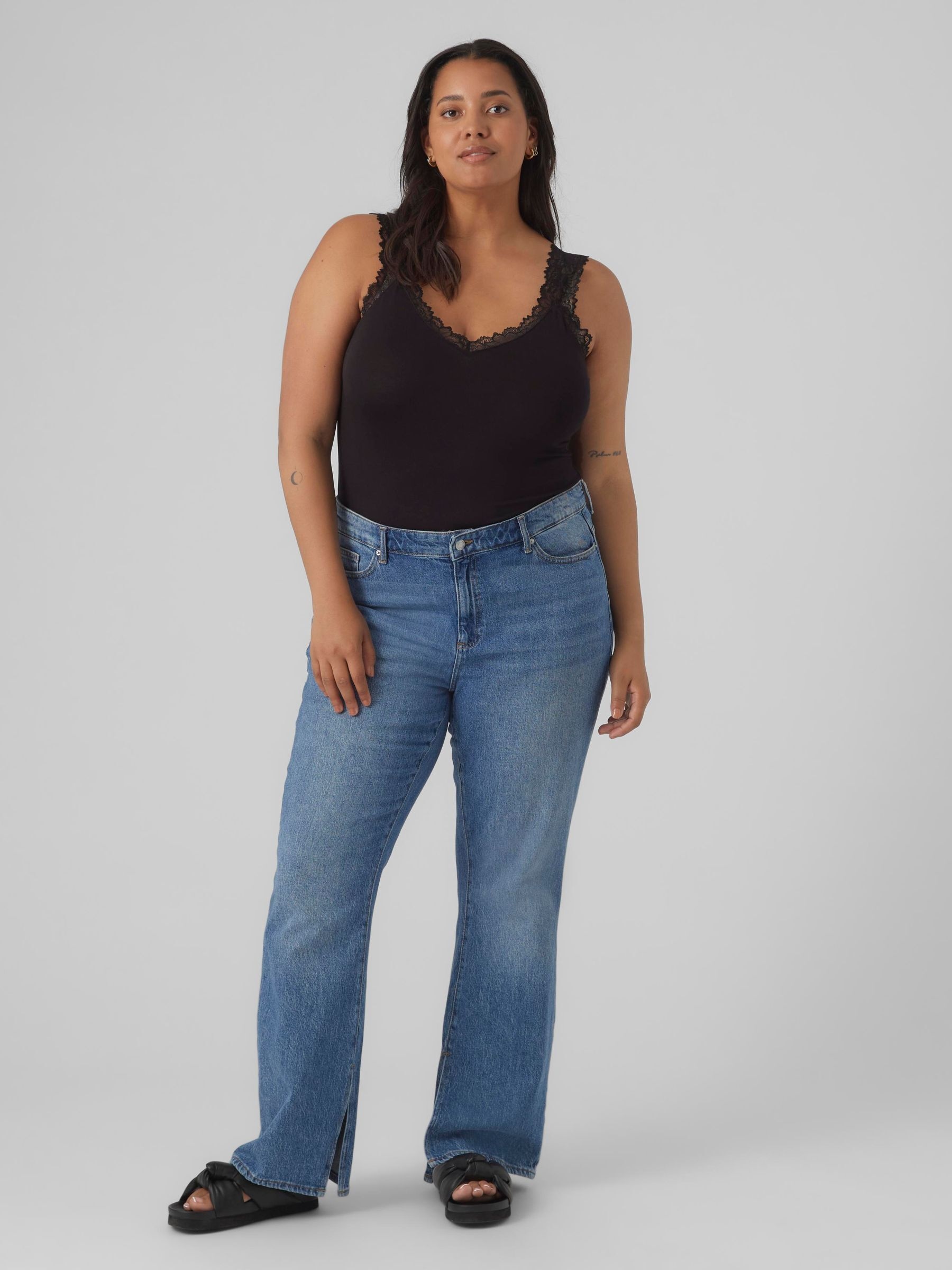 Vero Moda Curve Spitzentop »VMCROSA SL TOP JRS NOOS CUR«