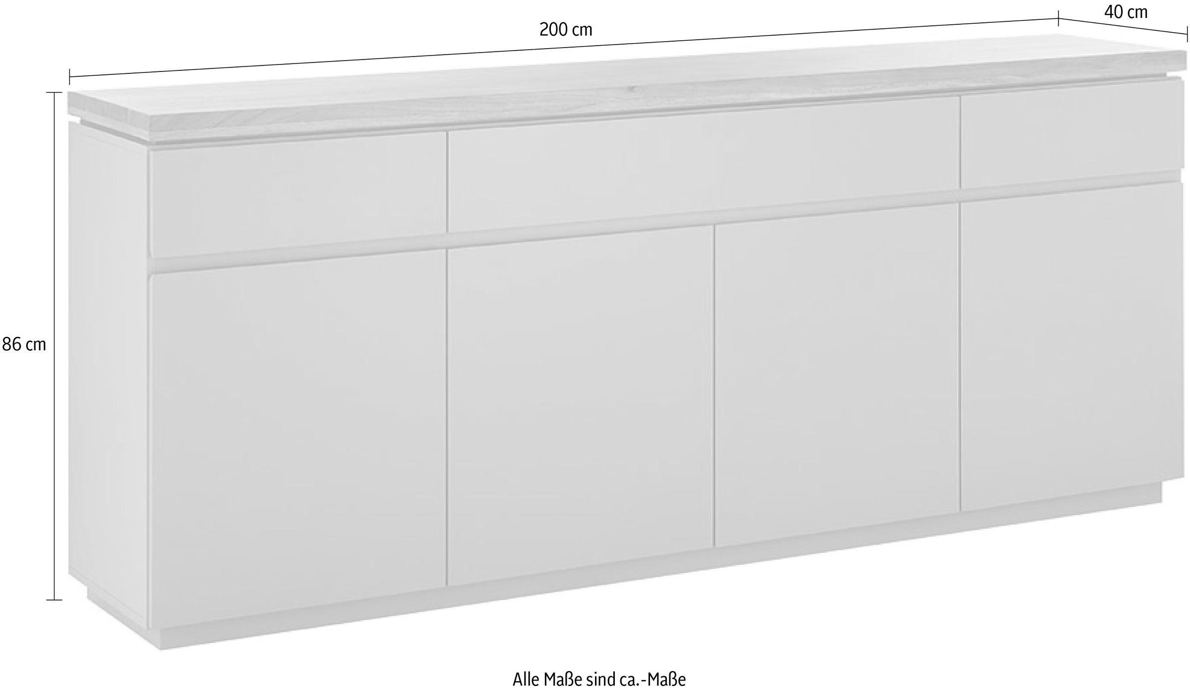 MCA furniture Sideboard »PALAMOS Sideboard«, Türen mit Dämpfung