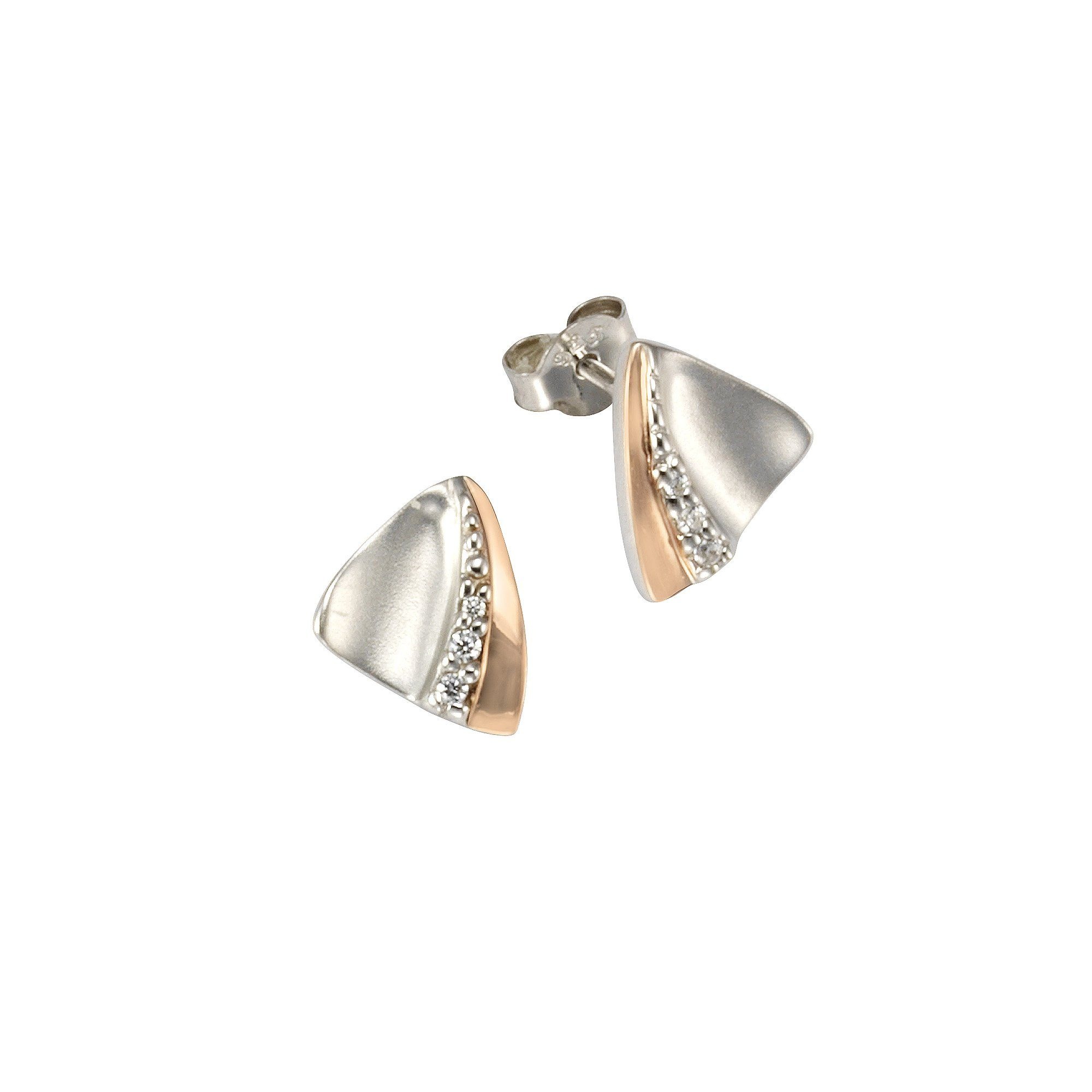 Zeeme Paar Ohrstecker »925/- Sterling Silber Zirkonia weiß«