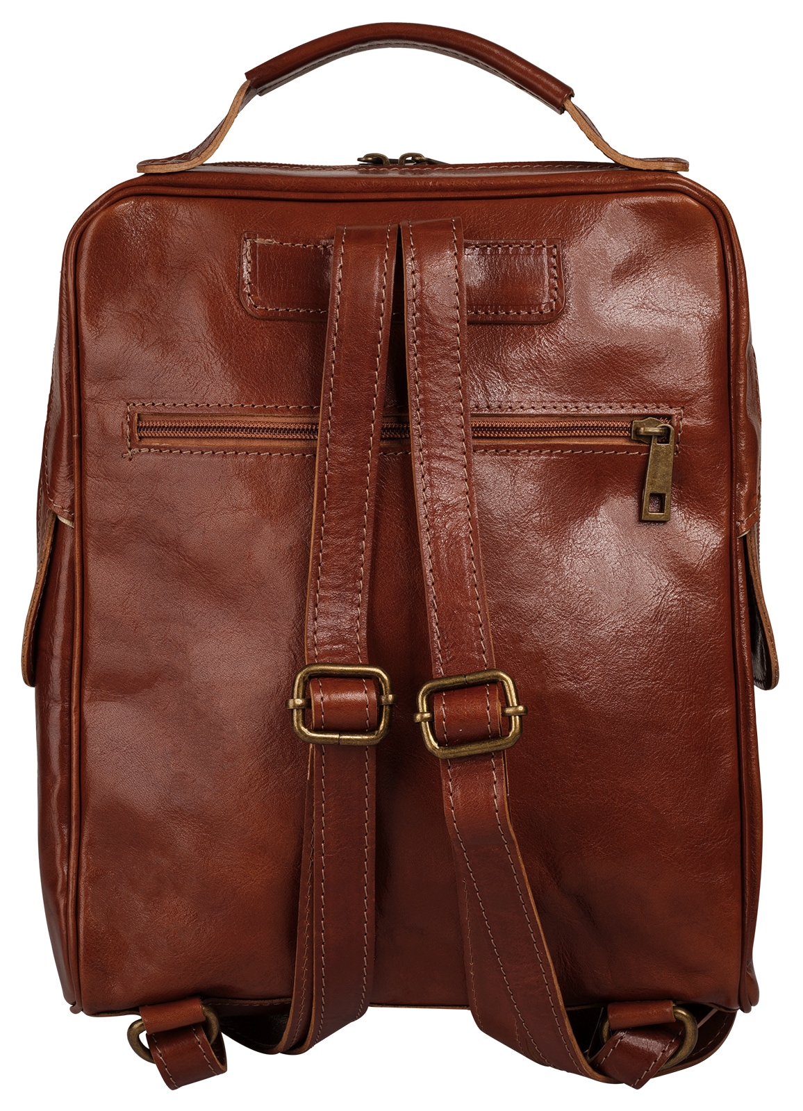 Piké Cityrucksack echt Leder, Made in Italy