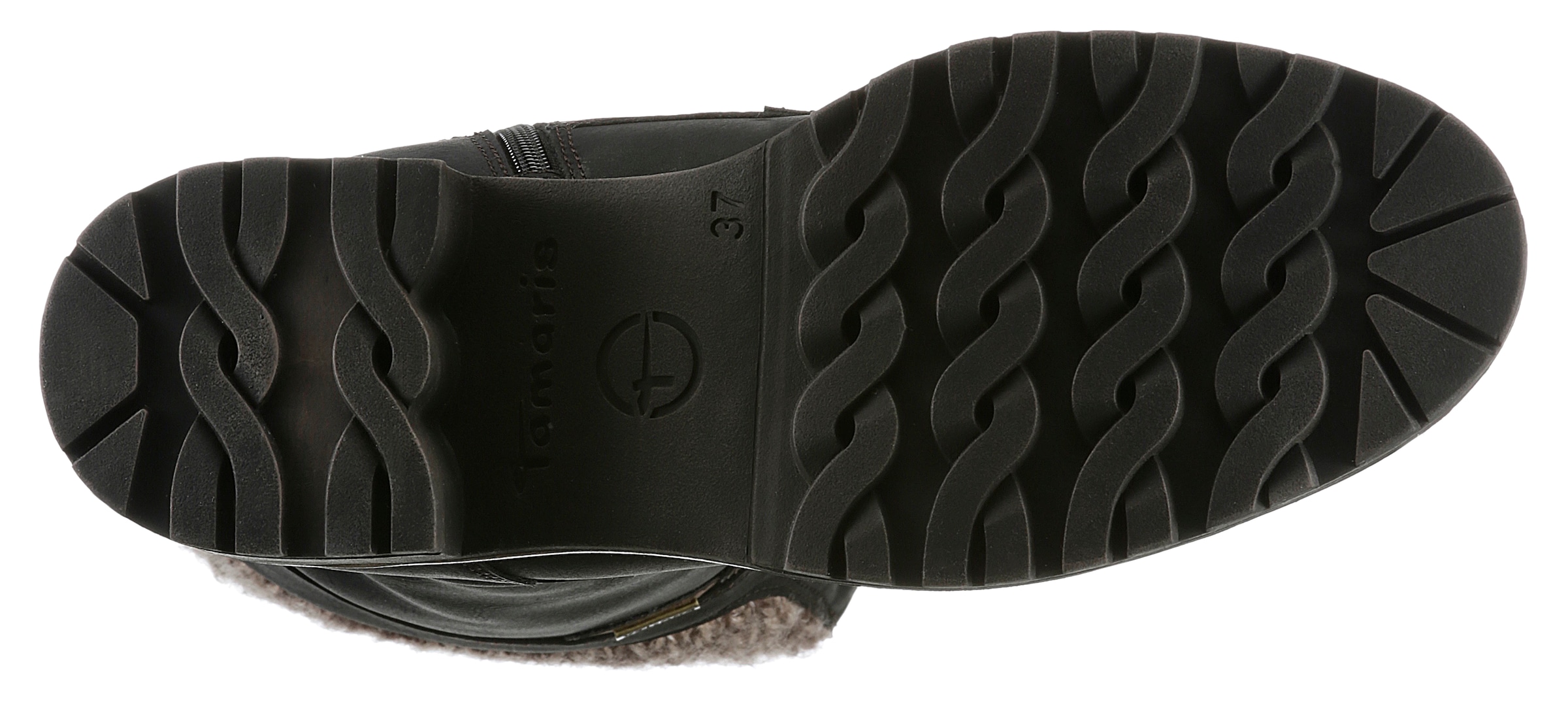 Tamaris Winterstiefel, Blockabsatz, Schnürstiefel, Langschaftstiefel, vegane Verarbeitung