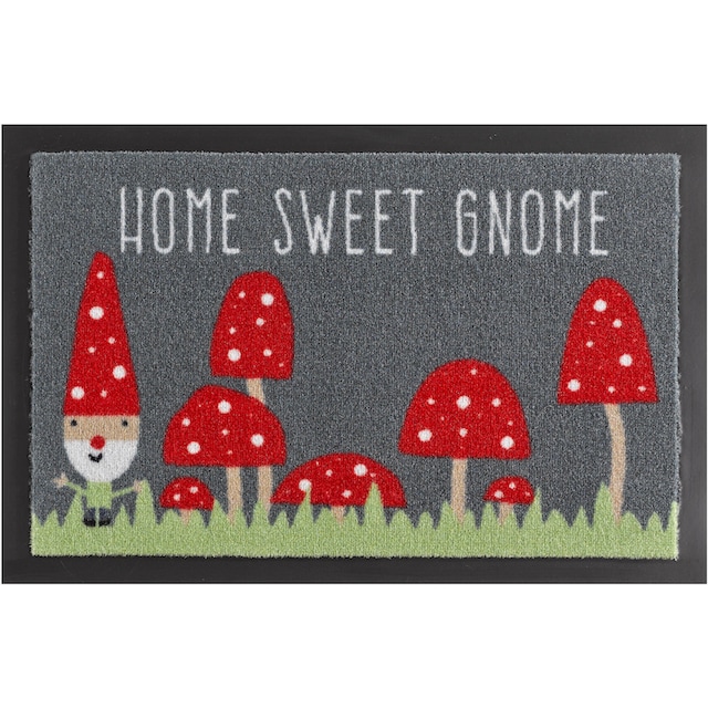 HANSE Home Fußmatte »Home Sweet Gnome«, rechteckig, Schmutzfangmatte,  Türmatte, Waschbar, Wettesfest, Rutschfest, Außen online bei OTTO