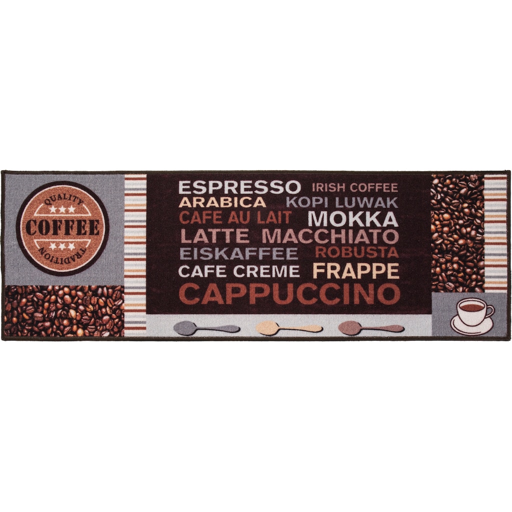 Andiamo Küchenläufer »Cafe Creme«, rechteckig, Motiv Kaffee, mit Schriftzug, Größe 50x150 cm, Küche