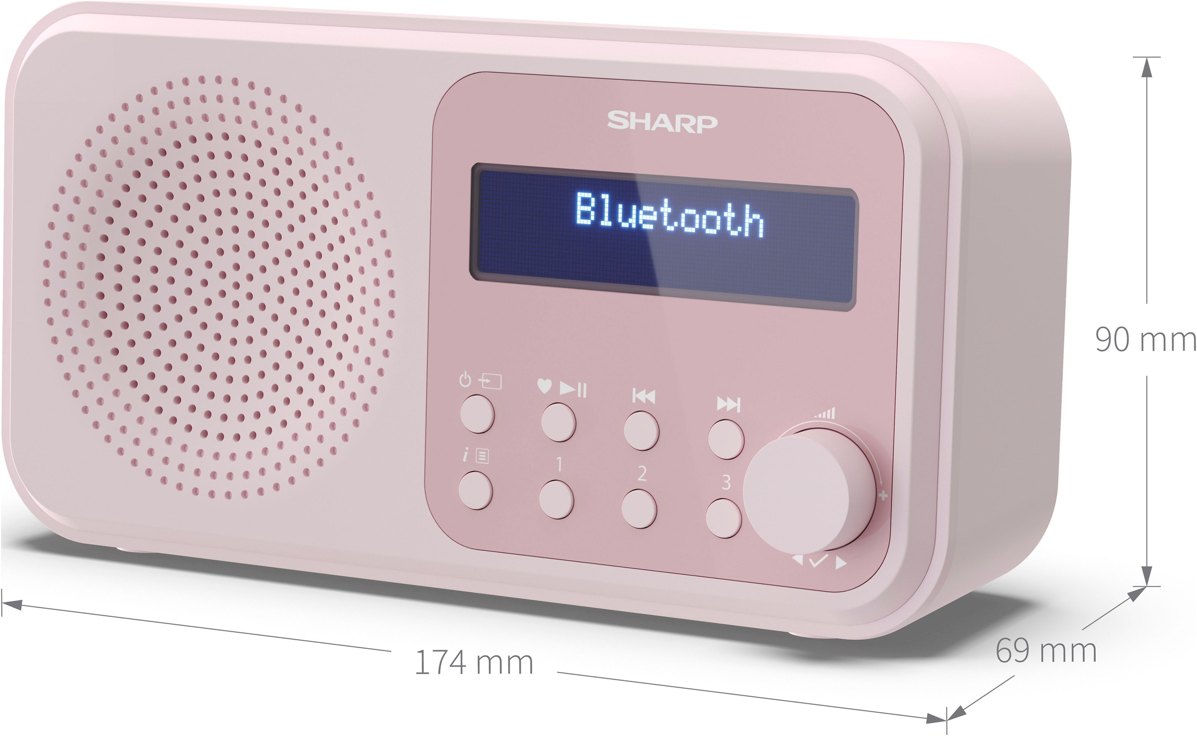 Sharp Radio »DR-P420«, (Bluetooth-A2DP Bluetooth-AVRCP Bluetooth Digitalradio (DAB+)-FM-Tuner mit RDS 2 W)