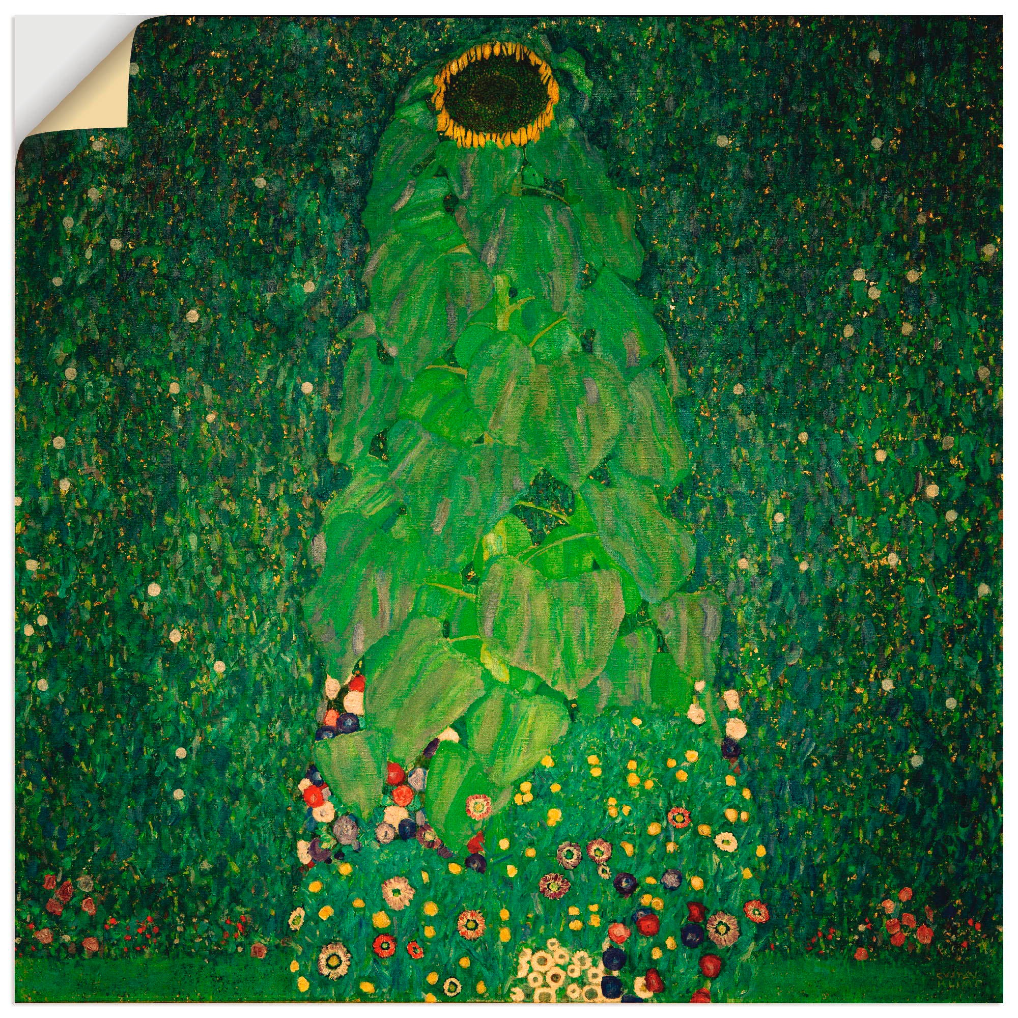 Artland Wandbild »Die Sonnenblume«, Blumen, (1 St.), in vielen Größen & Produktarten -Leinwandbild, Poster, Wandaufkleber / Wandtattoo auch für Badezimmer geeignet