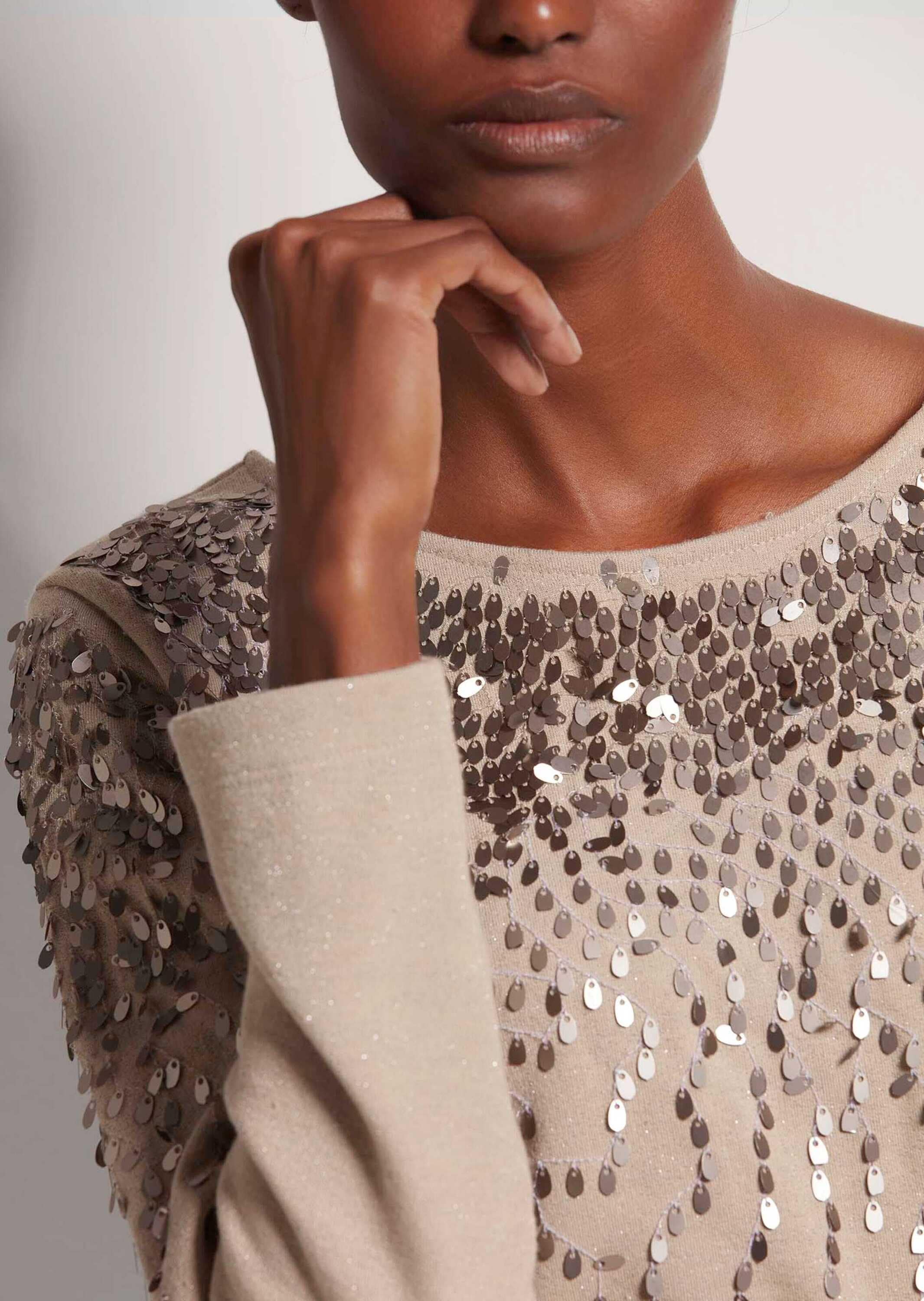 MADELEINE Langarmshirt »Sweatshirt Sweatshirt mit Glanz-Effekt«