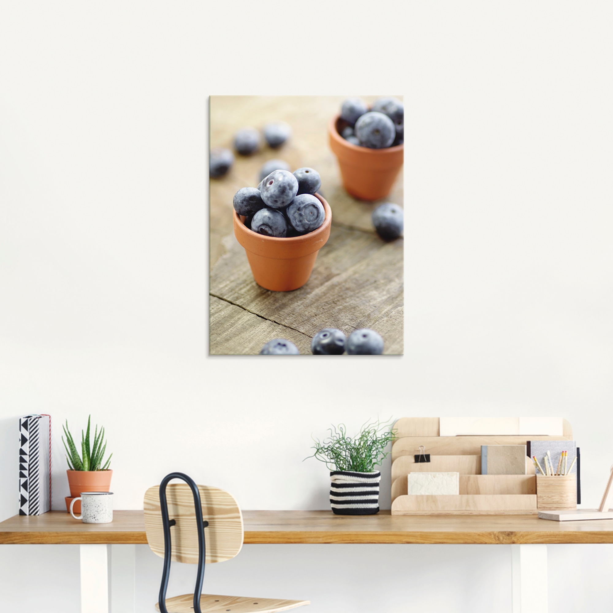 Artland Glasbild »Frische Blaubeeren«, Lebensmittel, (1 St.), in verschiedenen Größen