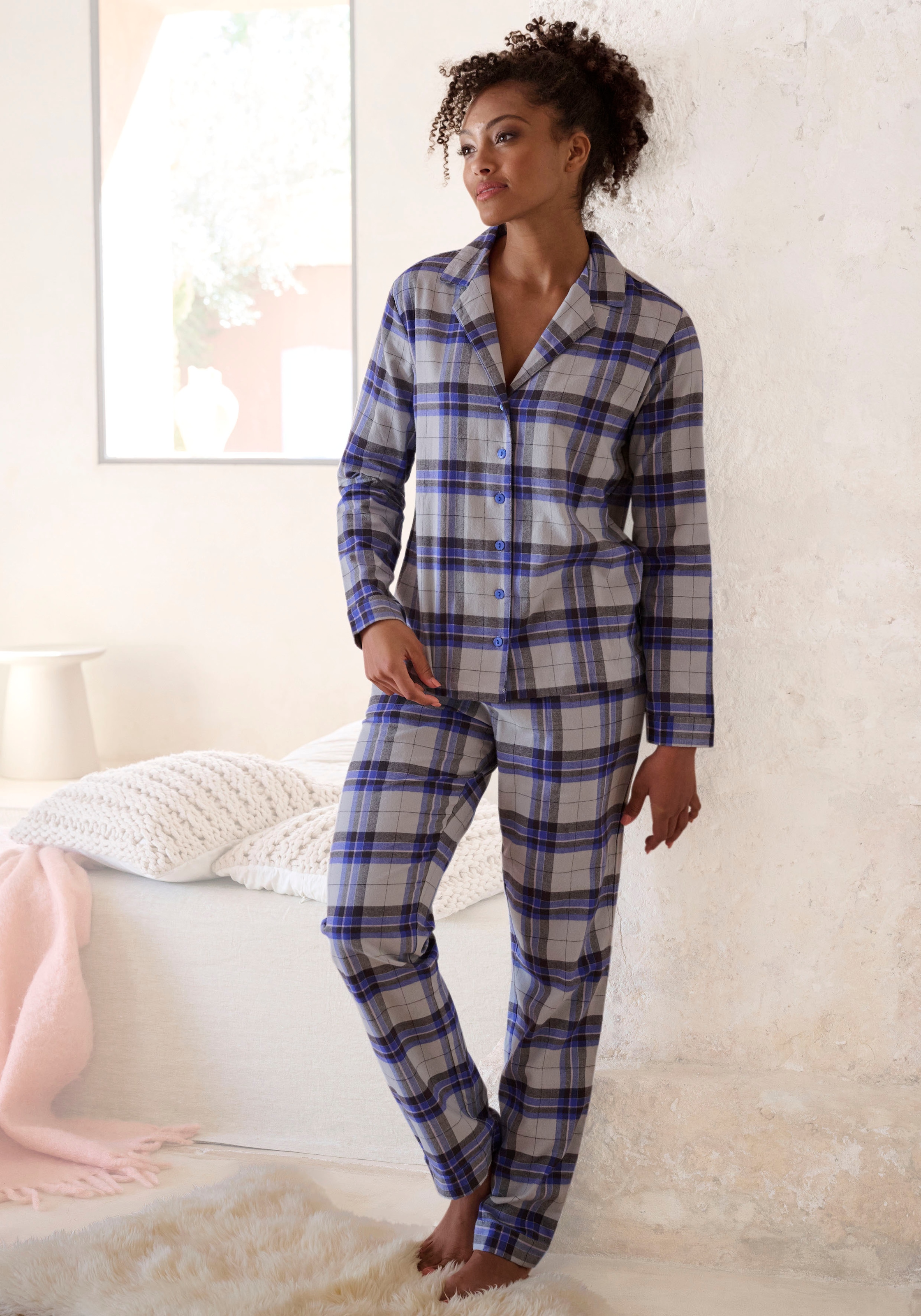 Vivance Dreams Pyjama, (2 tlg.), aus kuschelig weichem Flanell online bei  OTTO