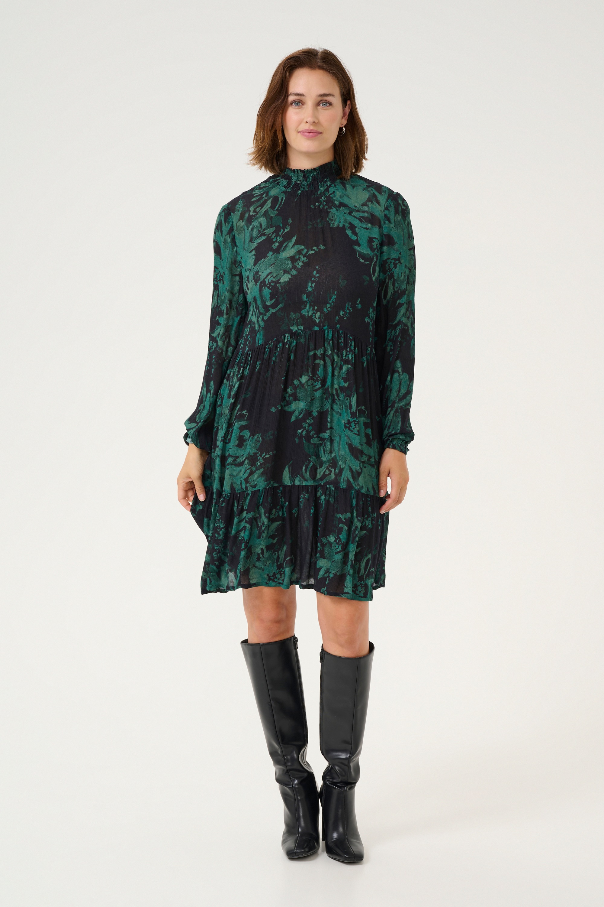 KAFFE Midikleid »Kleid KArikka«