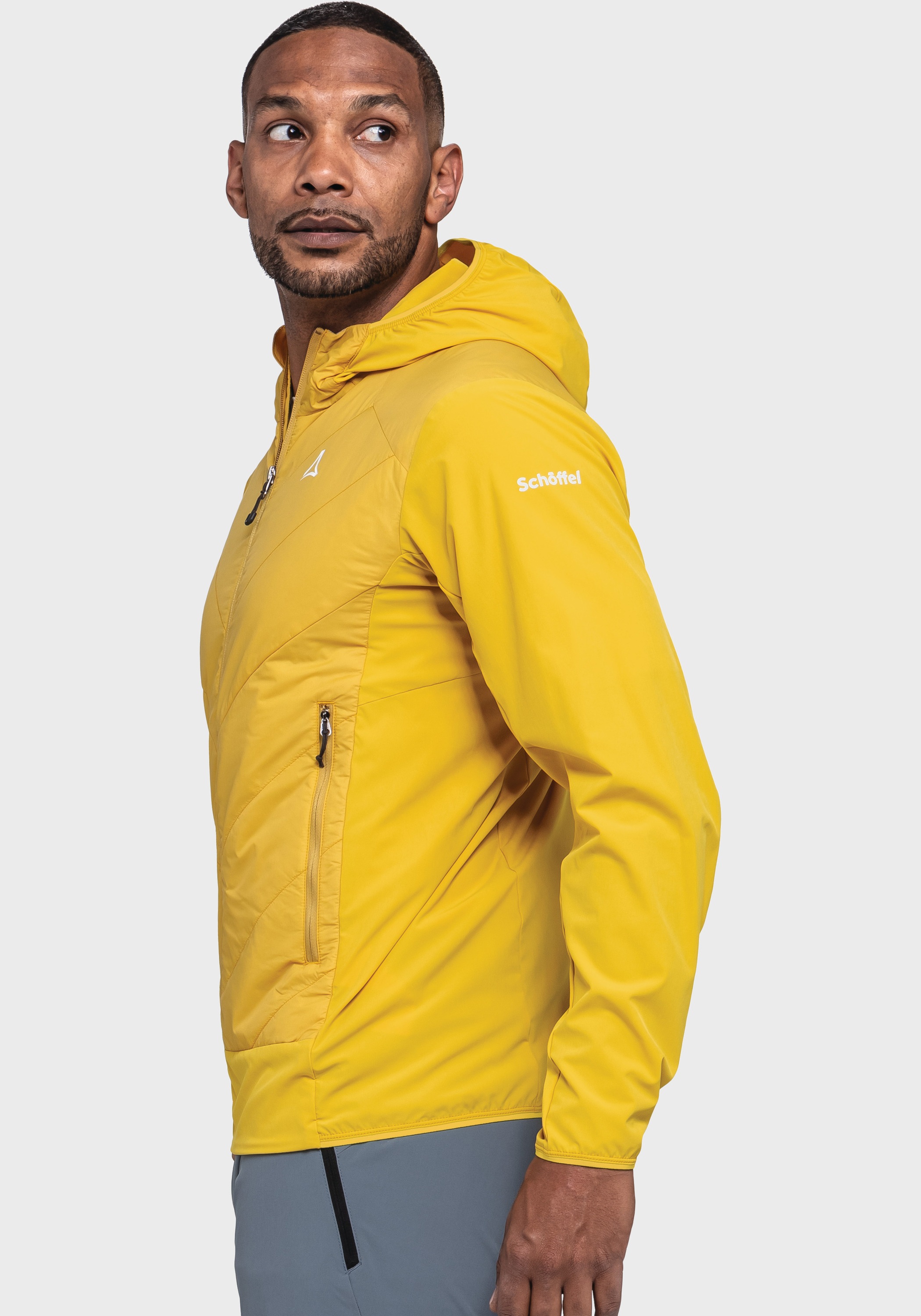 Schöffel Funktionsjacke »Hiking Hybrid Jk Style Blaueis MNS«, mit Kapuze