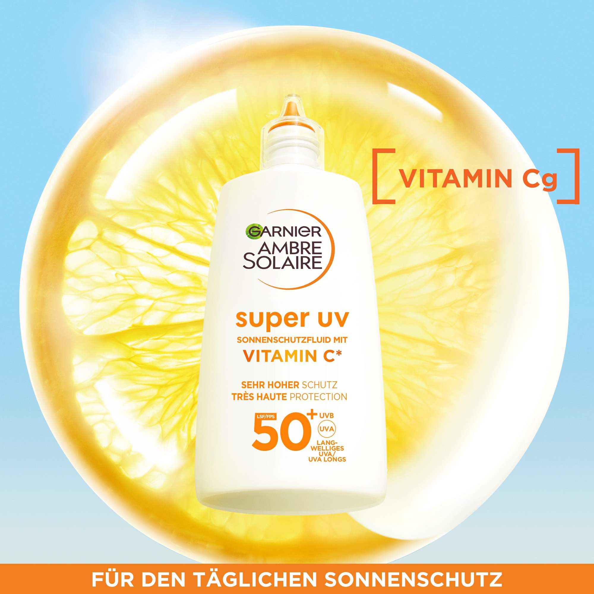 GARNIER Sonnenschutzfluid »Garnier Sonnenschutzfluid Vitamin C LSF 50+«, mit Vitamin C