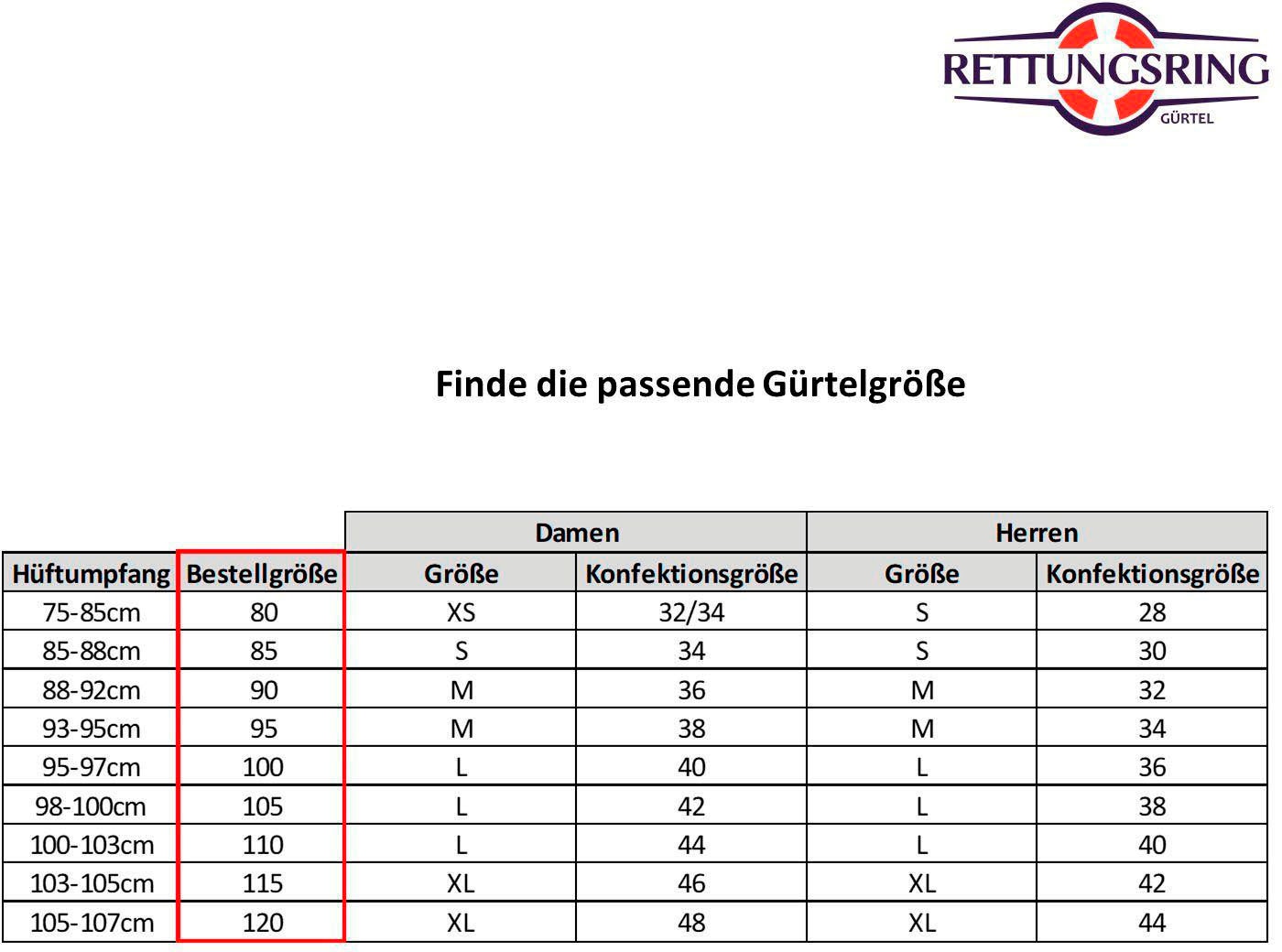 RETTUNGSRING by showroom 019° Koppelgürtel, Vollrindleder in Veloursoptik, Rund Gürtelschließe