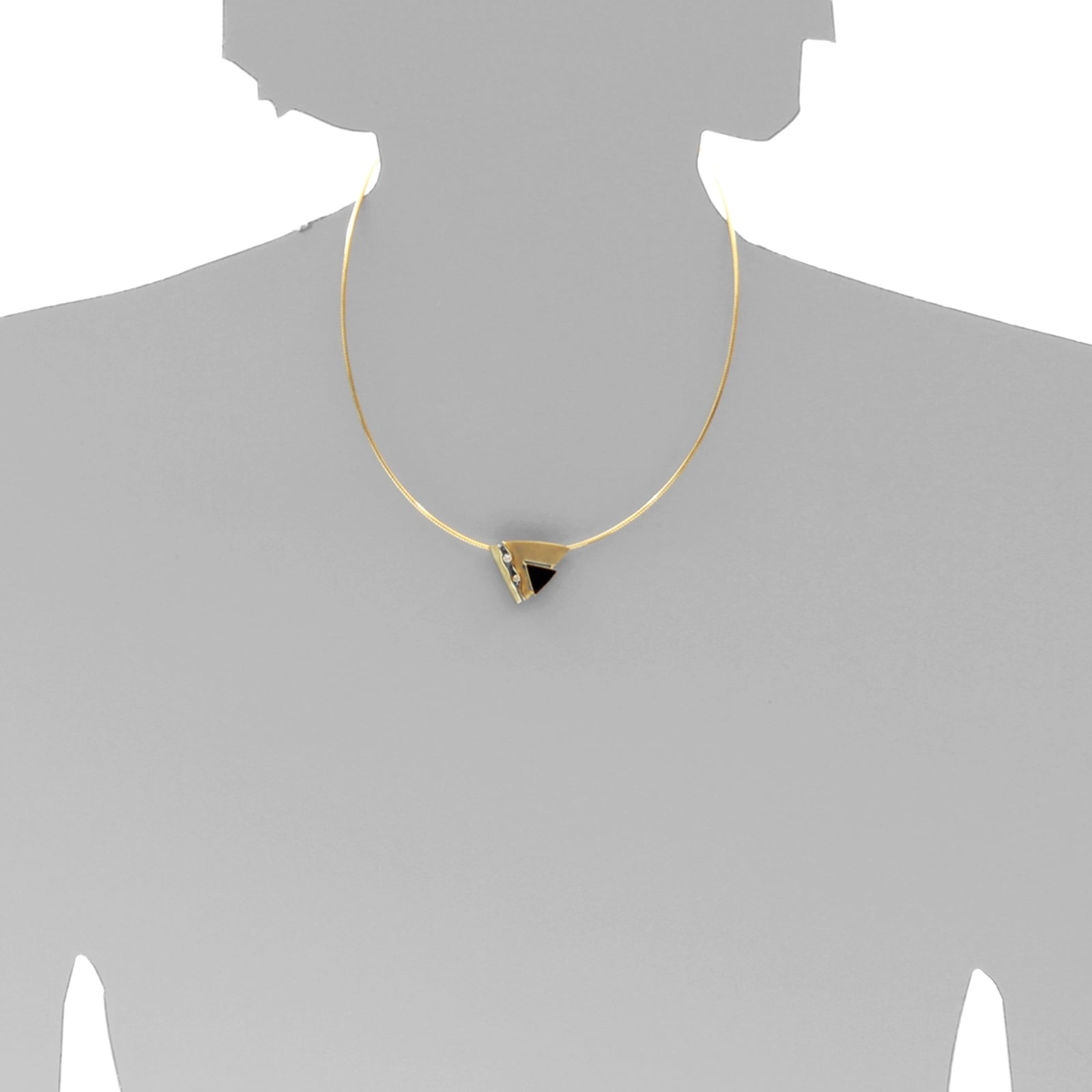 OSTSEE-SCHMUCK Kettenanhänger »- Gleiter-Benita - Gold 333/000 - Onyx/Zirk.«