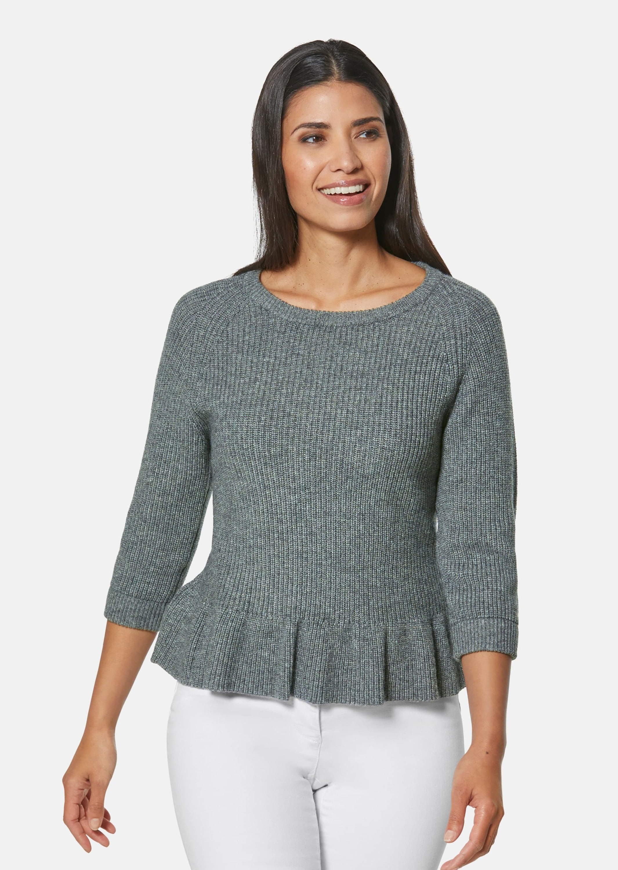 MADELEINE Longpullover »Pullover Pullover mit Schößchen«