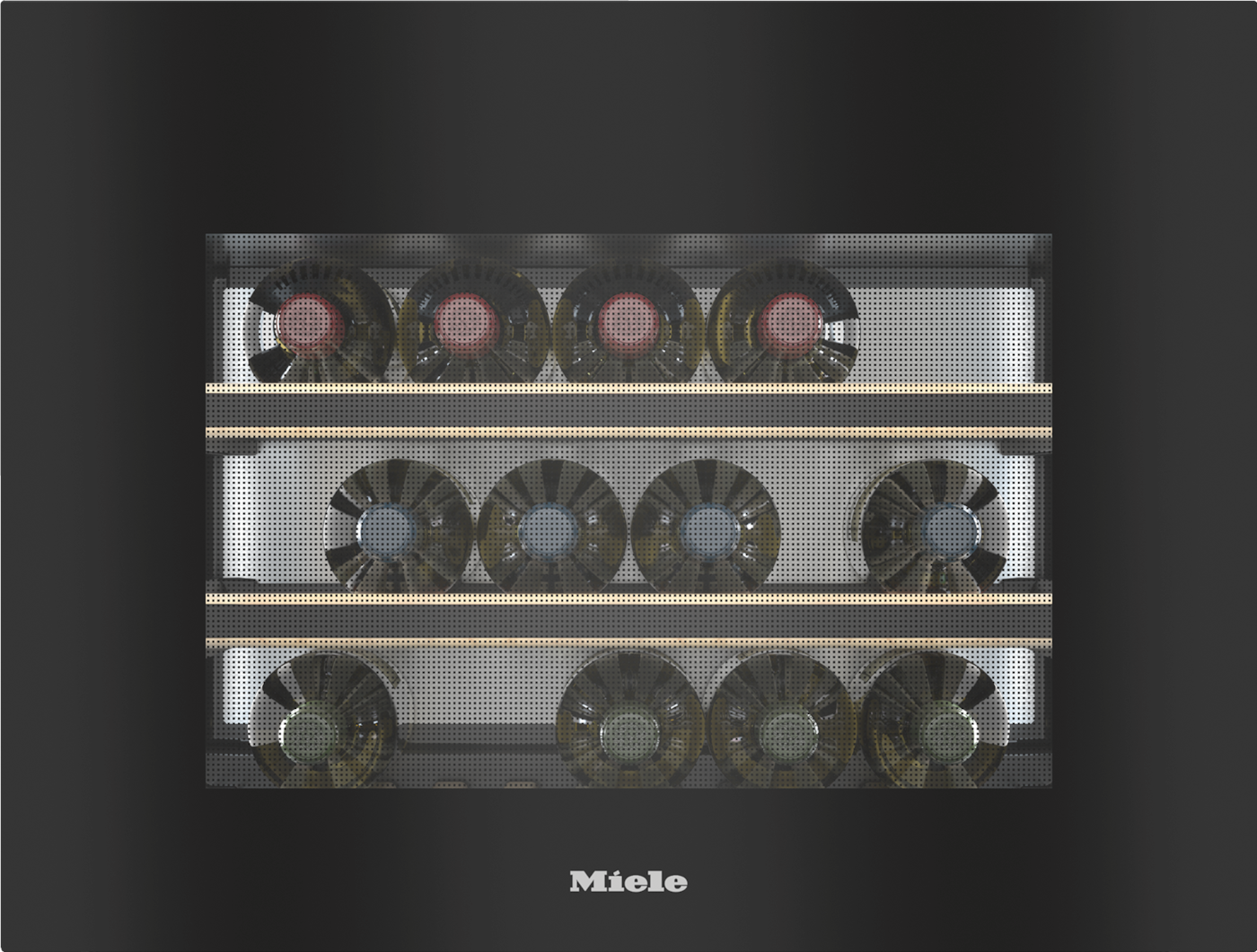 Miele Einbauweintemperierschrank »KWT 7112 iG Obsidianschwarz«, für 18 St. Standardflaschen á 075l
