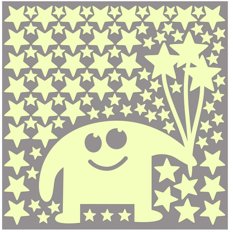 Wall-Art Wandtattoo »Leuchtsticker kleine Monster«