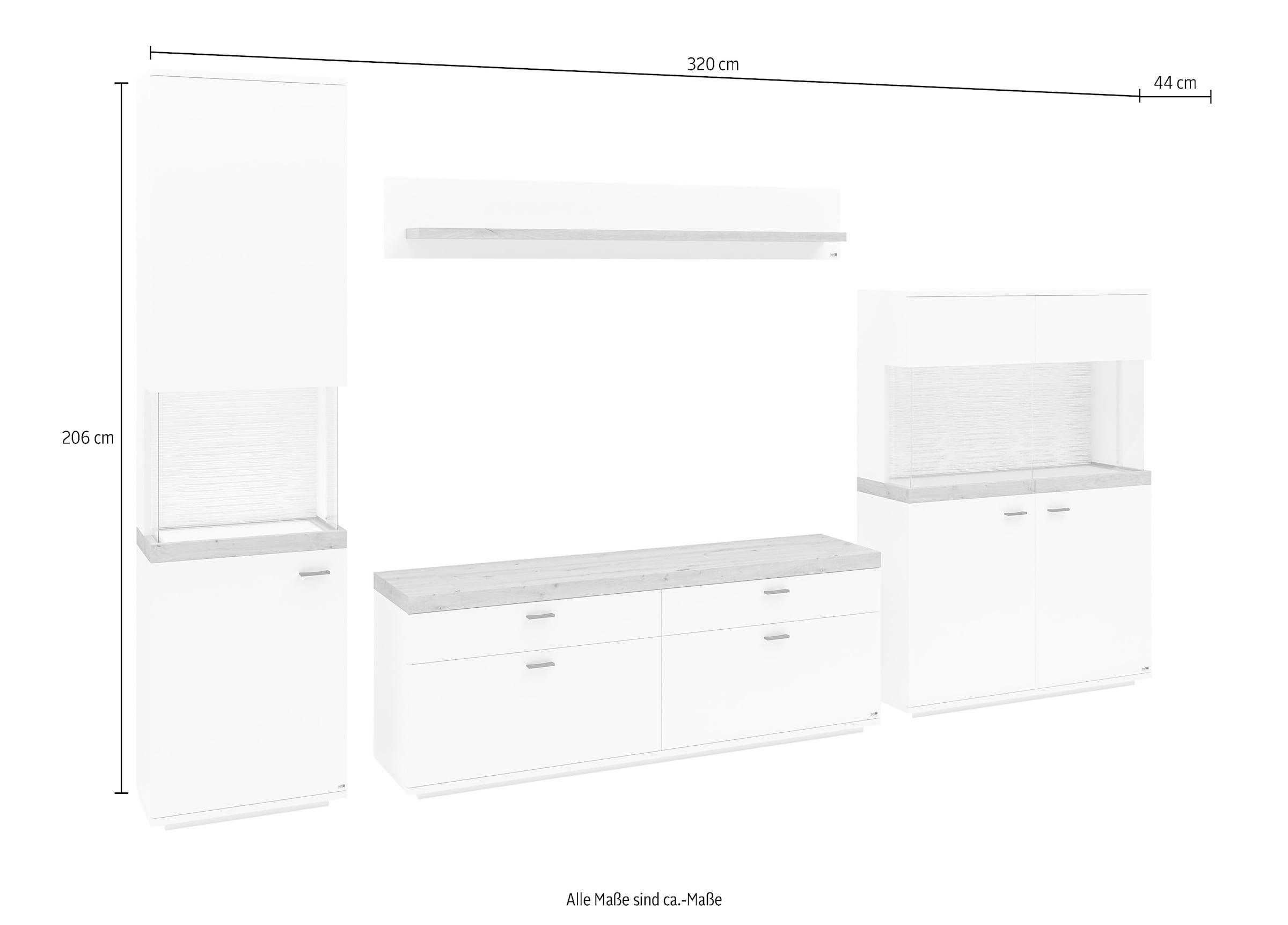set one by Musterring Wohnwand »Lancaster« Bitte bei den Artikelnummern, 