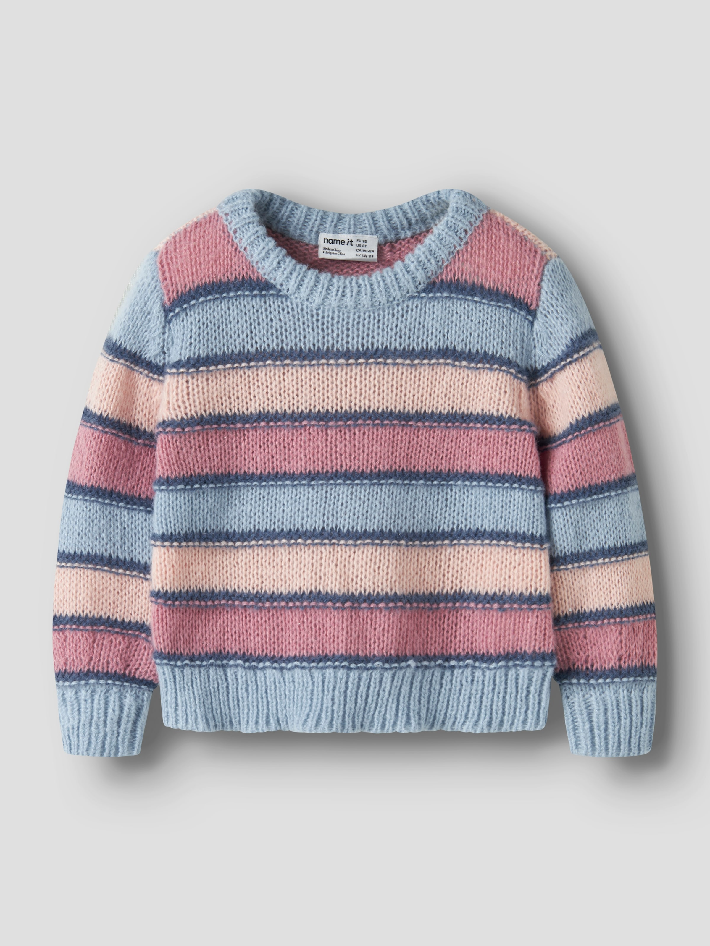 Name It Rundhalspullover »NMFLERNORT LS KNIT« Kunstfaser, regular fit
