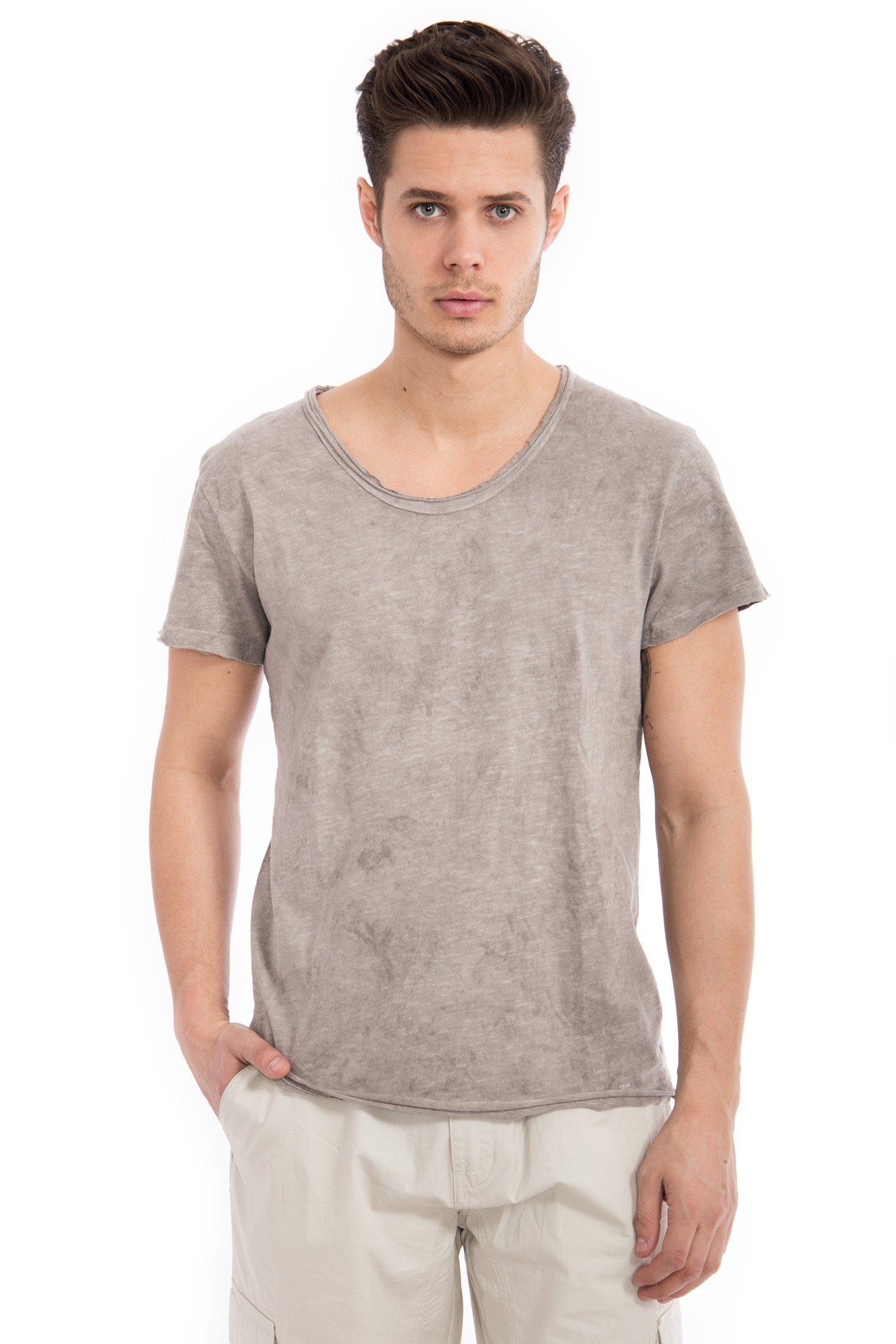 Way of Glory T-Shirt, Round neck im dunkle Waschung