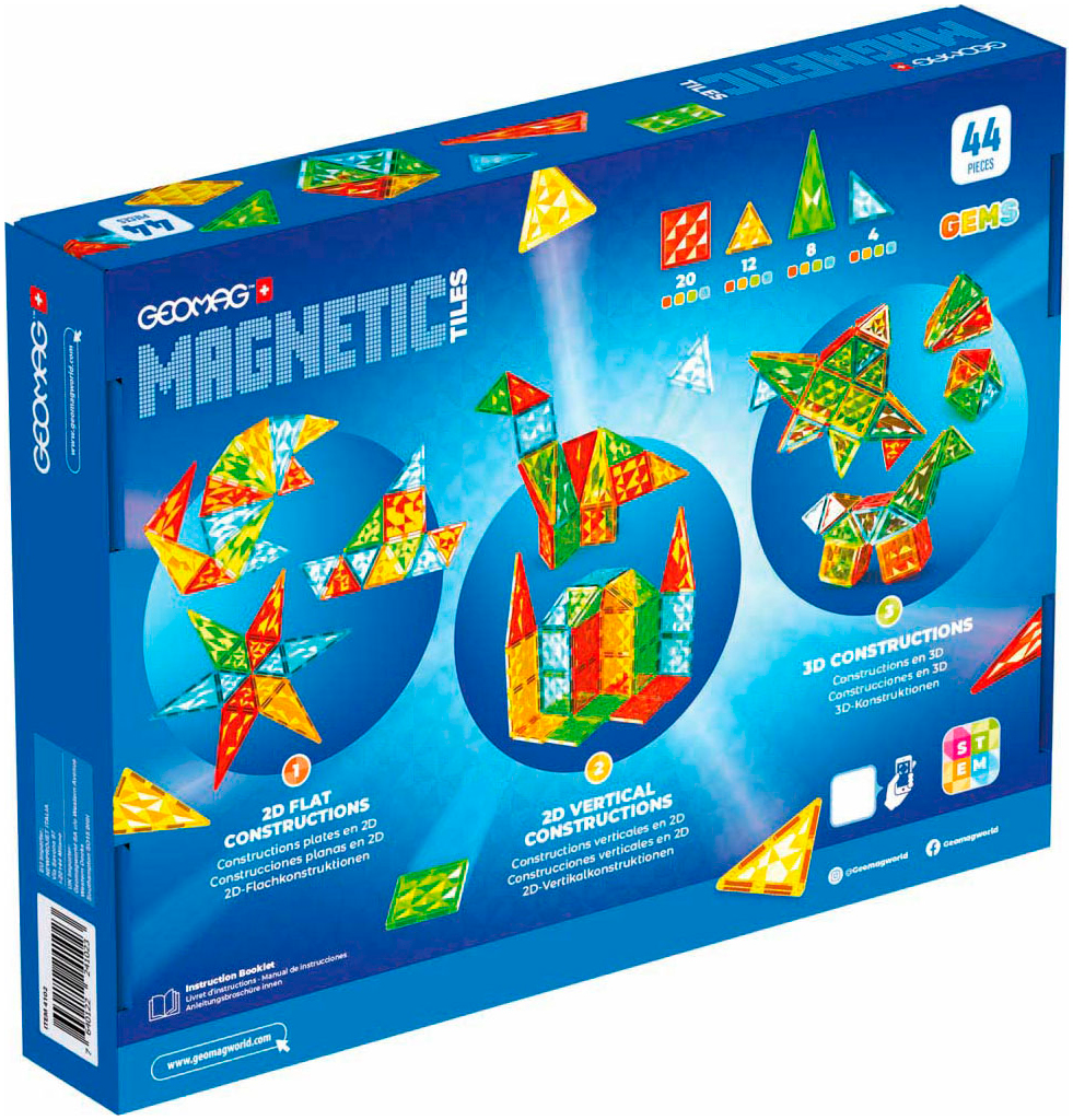 Geomag™ Magnetspielbausteine »GEOMAG™ Magnetic Tiles«, (44 St.)