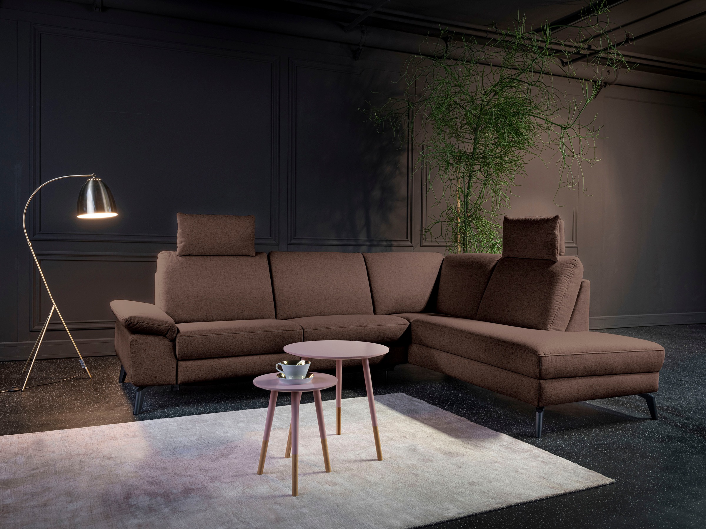 alina Ecksofa, inkl. Kopfstützen, wahlweise mit Relaxfunktion, Breite: 267 cm