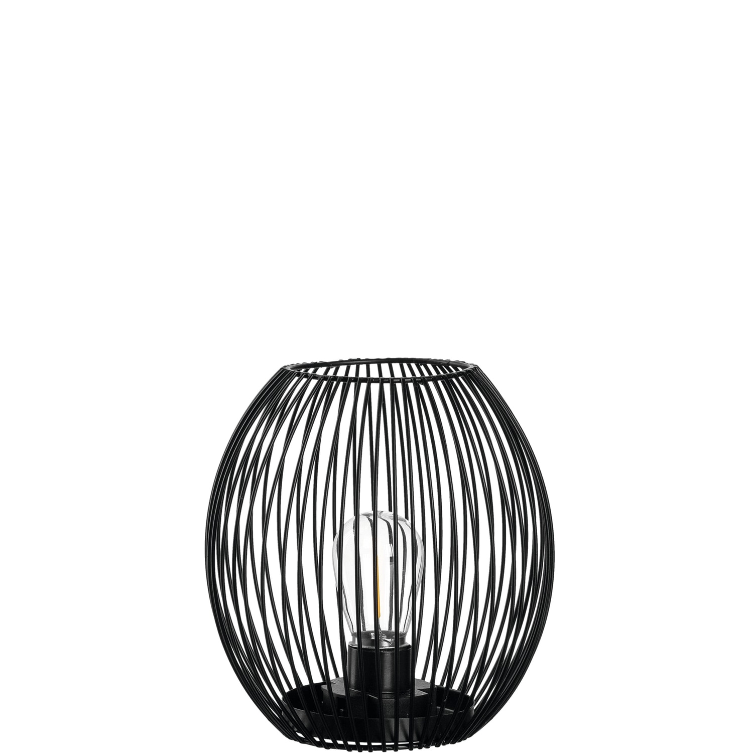 LEONARDO LED Tischleuchte »Laterne CASOLARE«, 1 flammig-flammig, aus Metall, oval