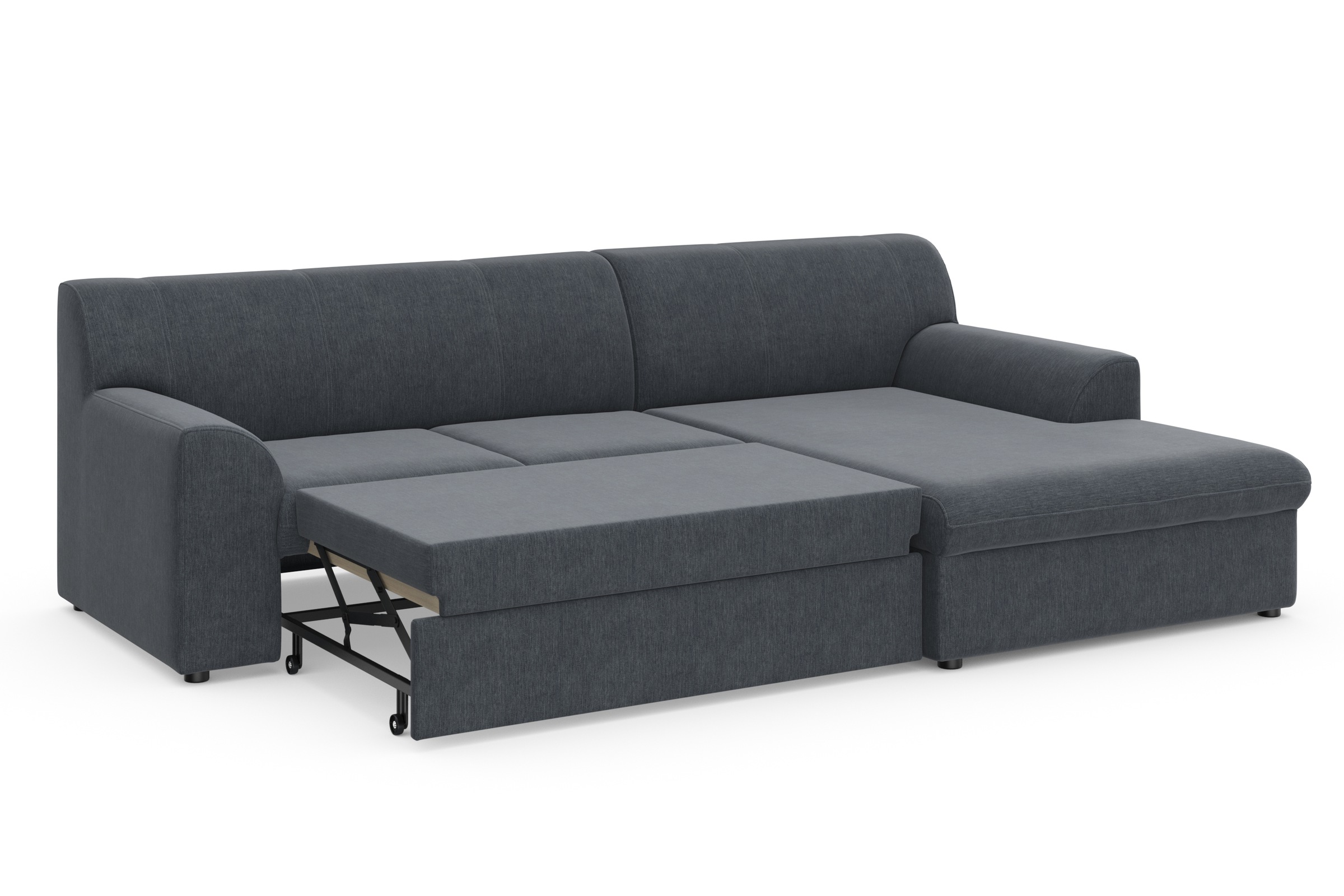 DOMO collection Ecksofa »Topper, elegant und zeitlos, kompaktes Stellmaß 245/155cm, L-Form«, mit Recamiere, wahlweise mit Schlaffunktion