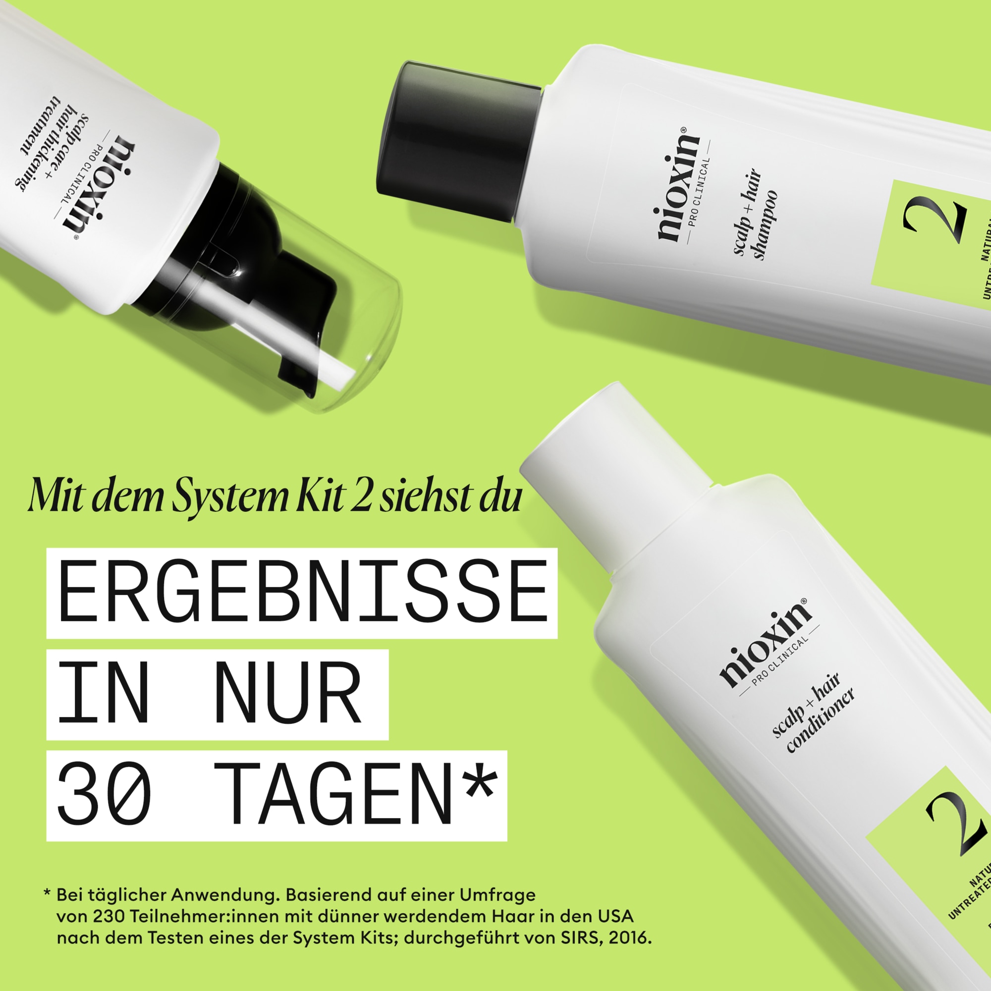 Nioxin Haarpflege-Set »System 2 KIT« mehr Volumen, schützt vor Haarbruch, voller wirkendes Haar