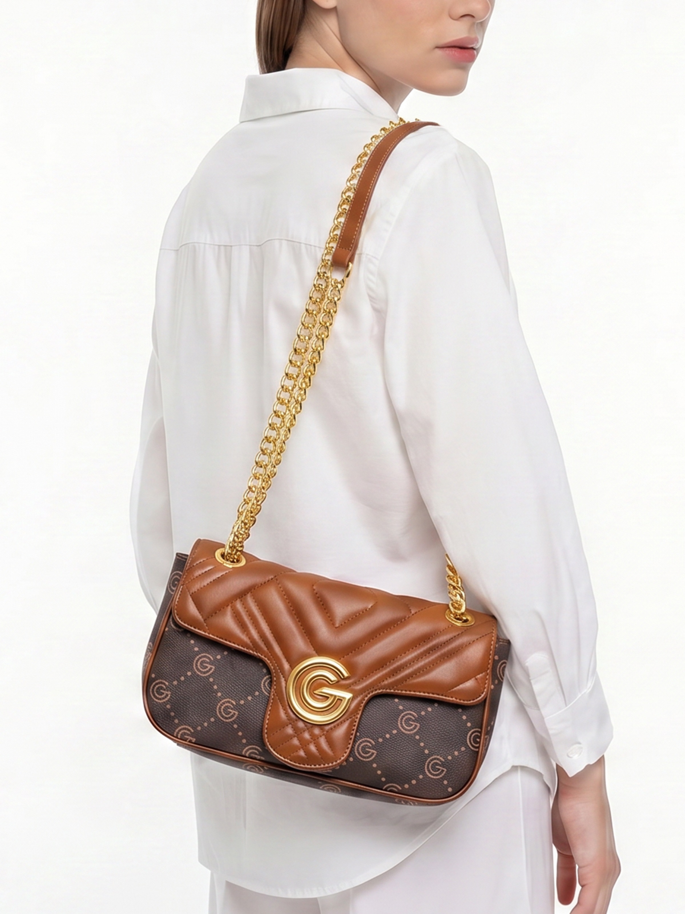 Gabriella GUCCI Umhängetasche »CINDY« Damen Umhängetasche, Handtasche, Tragetasche mit Logoverzierung