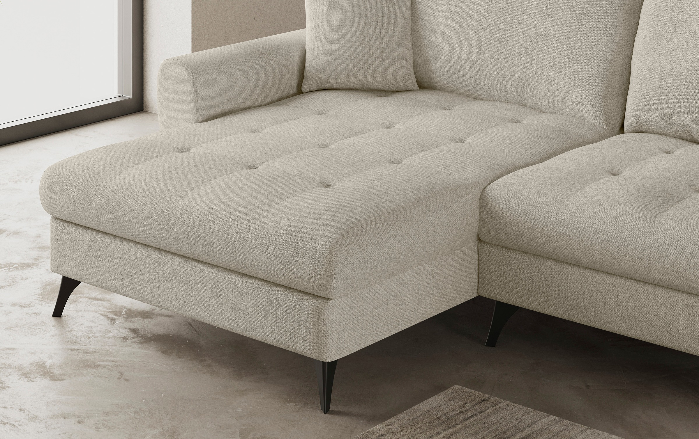 Mr. Couch Ecksofa »Blackburn II L-Form«, Wahlweise mit Kaltschaumpolsterung bis 140 kg belastbar