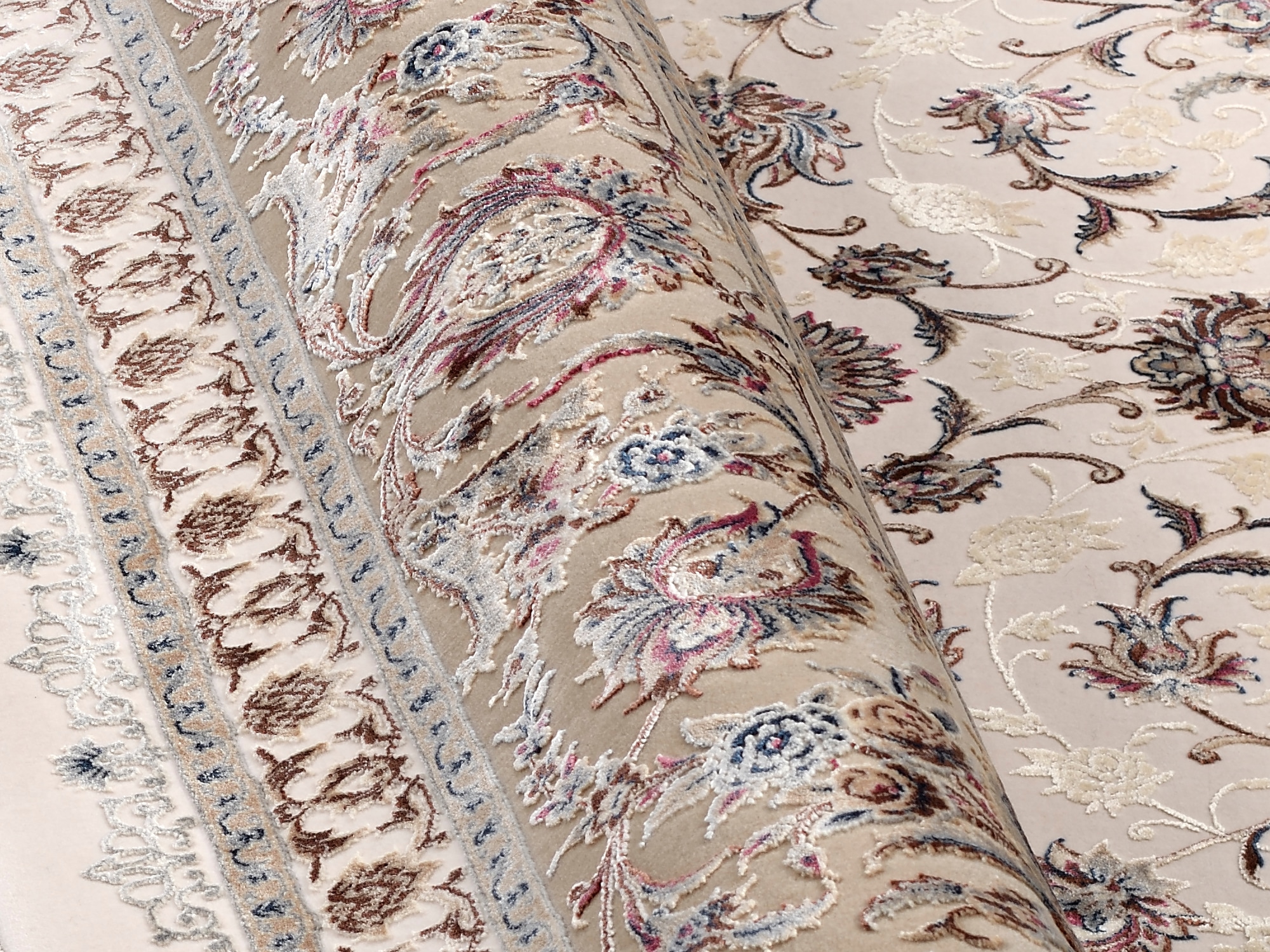 OCI DIE TEPPICHMARKE Teppich »MYSTIC HERITAGE« rechteckig 7 mm Höhe florale Muster in 3D-Optik, maschinell gewebt, Viskose