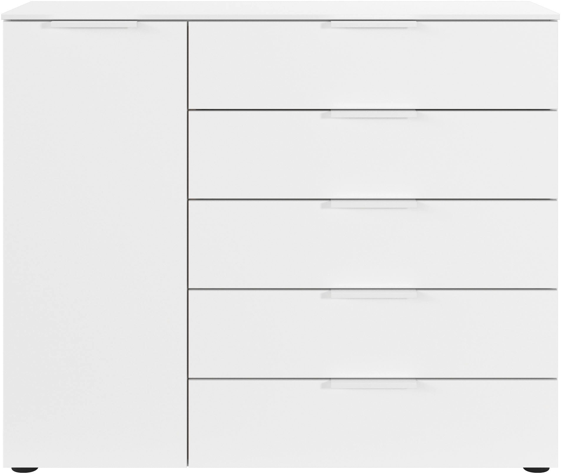 LeGer Home by Lena Gercke Kommode »Kommode Sideboard Schubladen Türenkommode SERINA eleganter Eyecatcher«, mit 5 Schubkästen und 1 Tür sowie Metallgriffen MADE IN GERMANY