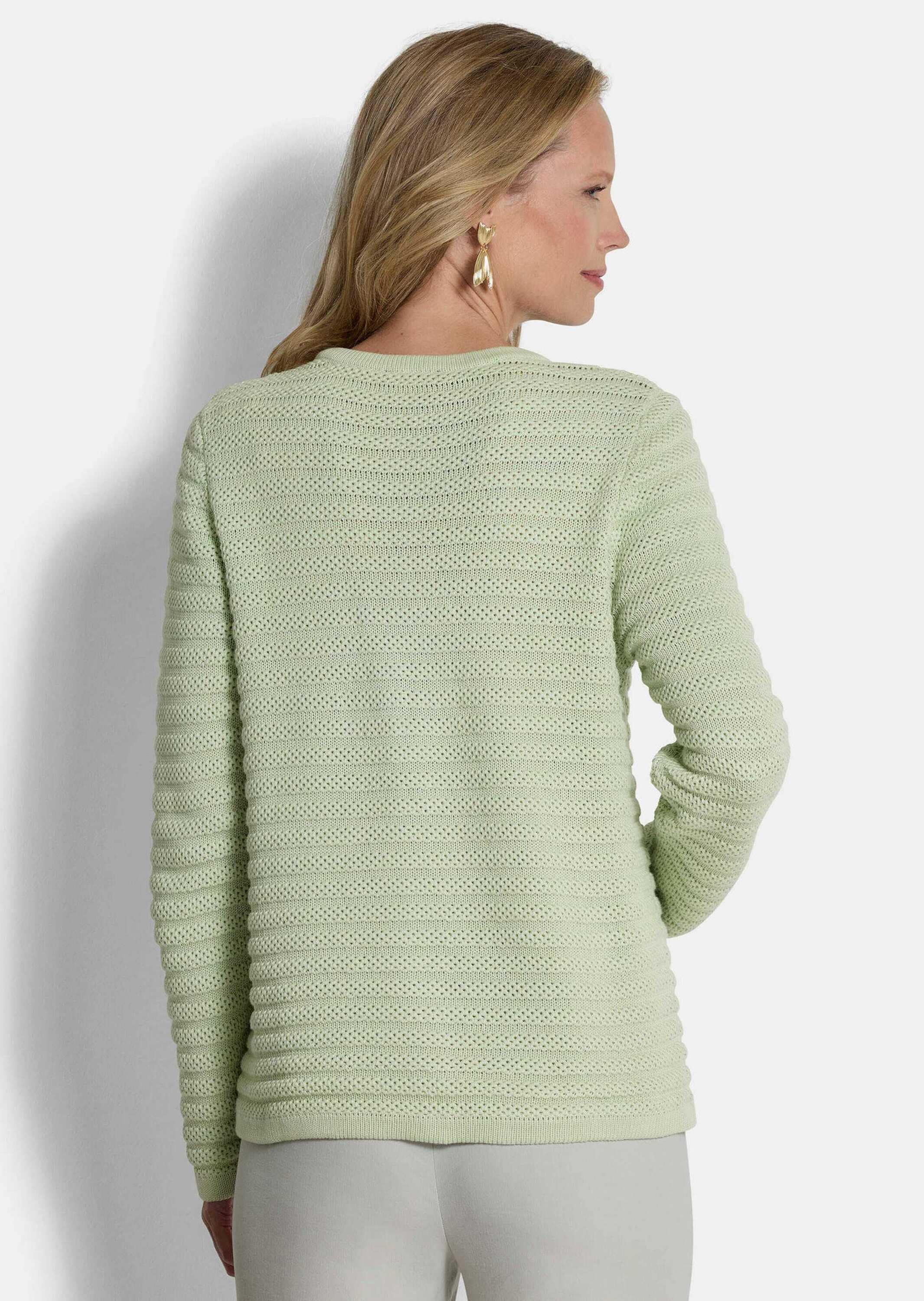 GOLDNER Strickjacke »Ajourjacke in Querrippen-Optik« modischer Strukturstrick