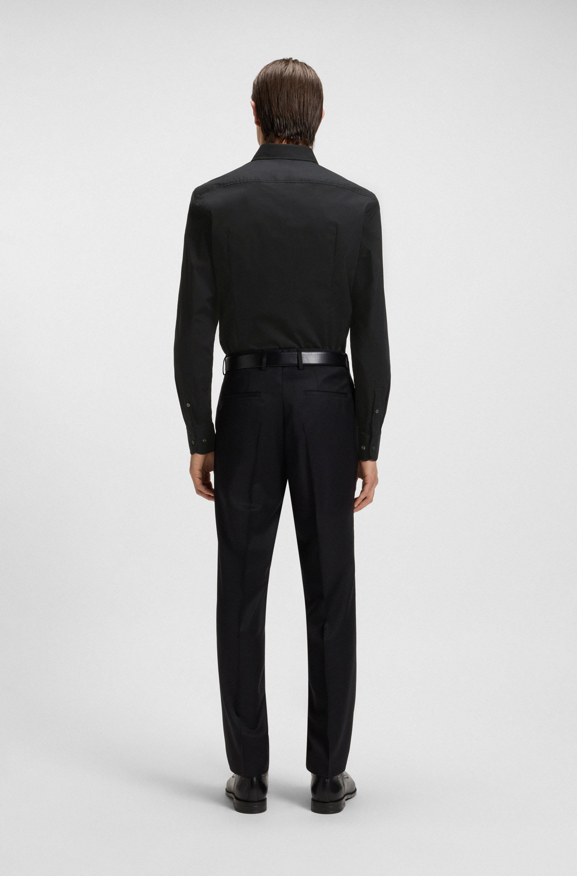 BOSS Businesshemd »Businesshemd Hank« Kentkragen, Slim-Fit, bügelleichte Qualität