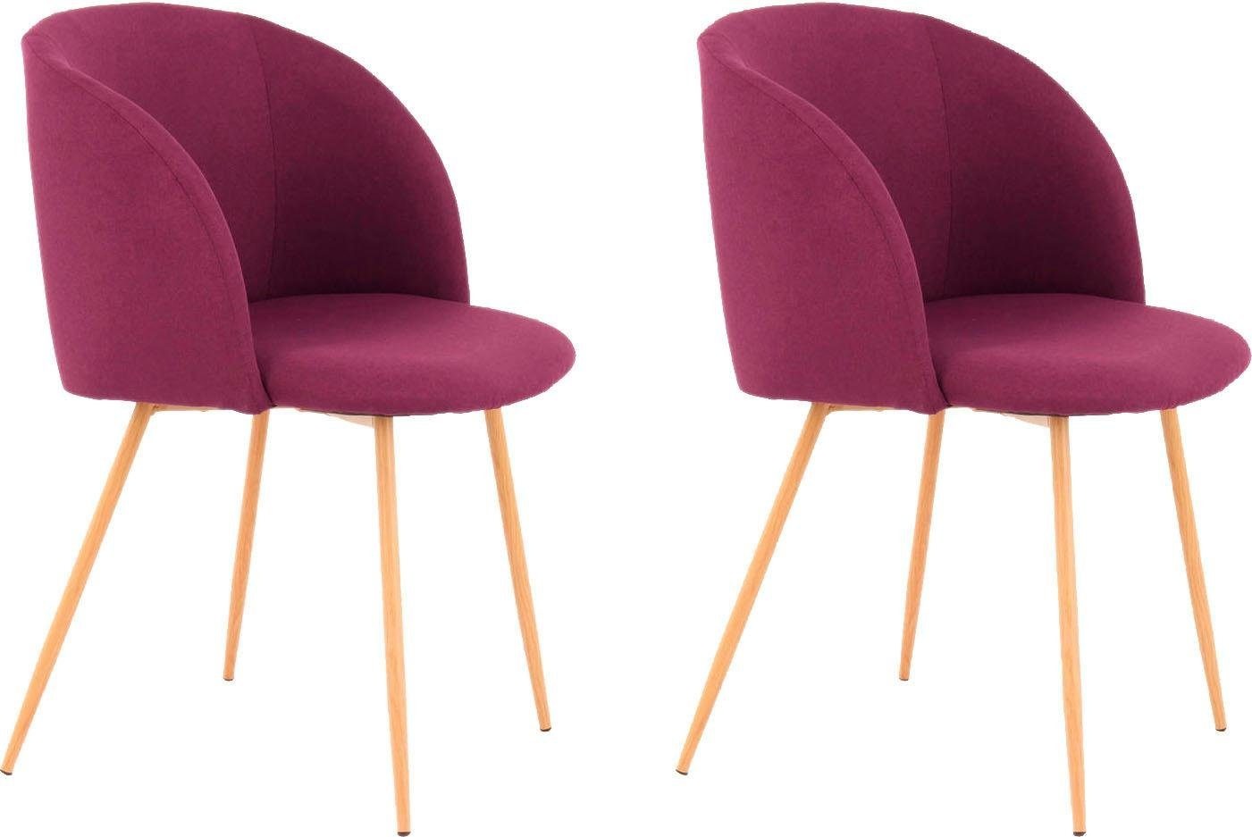 Kayoom Stuhl »Celina 210 2er-Set in lila, Größe B/H/T: 54 cm x 84 cm x 56 cm
