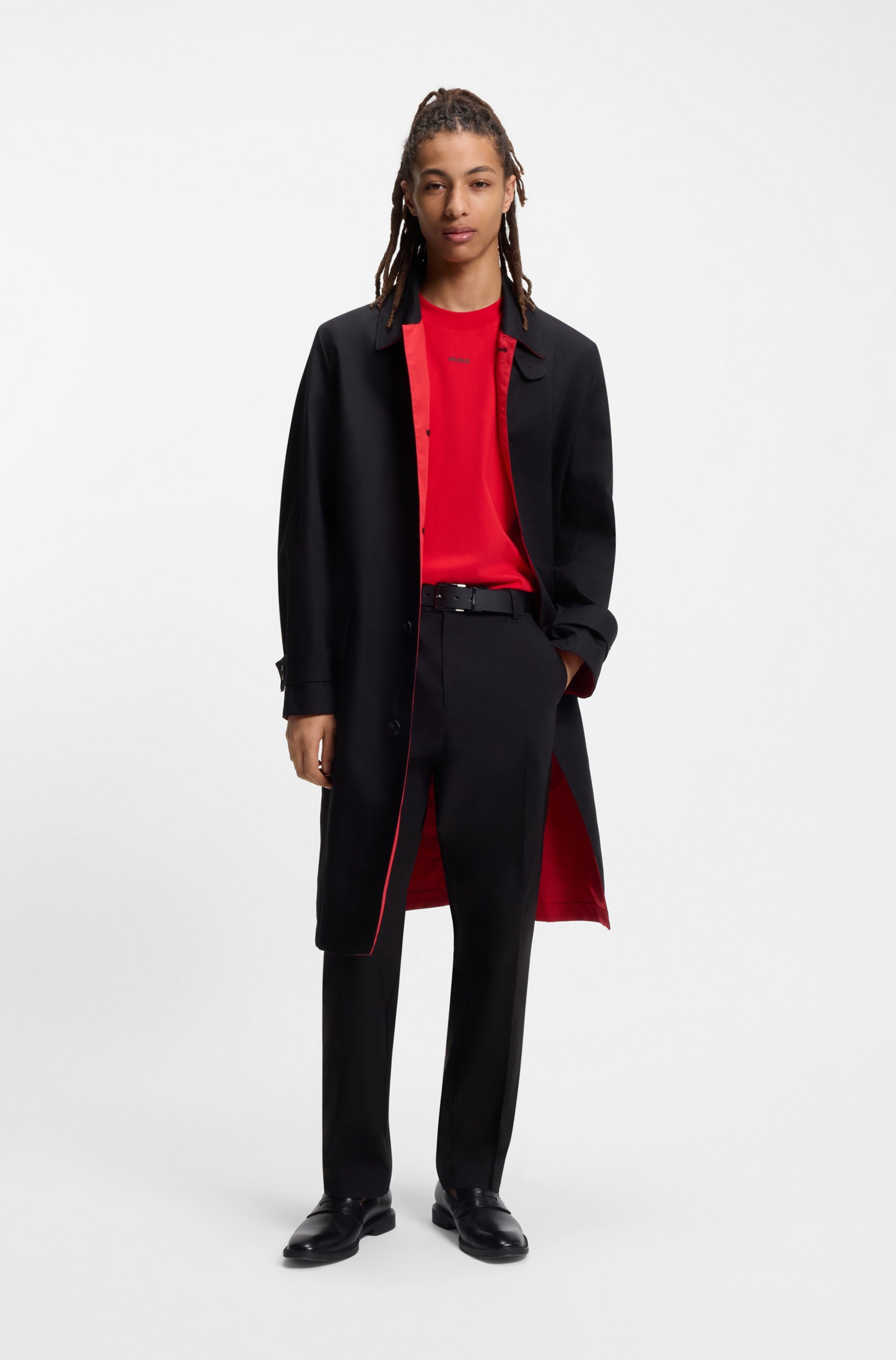 HUGO T-Shirt Rundhalsausschnitt, Relaxed Fit, Logo-Print