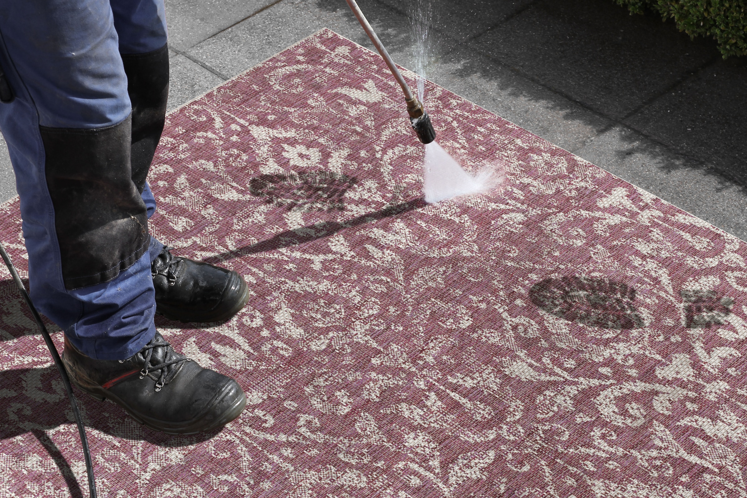 NORTHRUGS Teppich »Hatta«, rechteckig, 4 mm Höhe, In-und Outdoor geeignet, Strapazierfähig und pflegeleicht, Flachgewebe