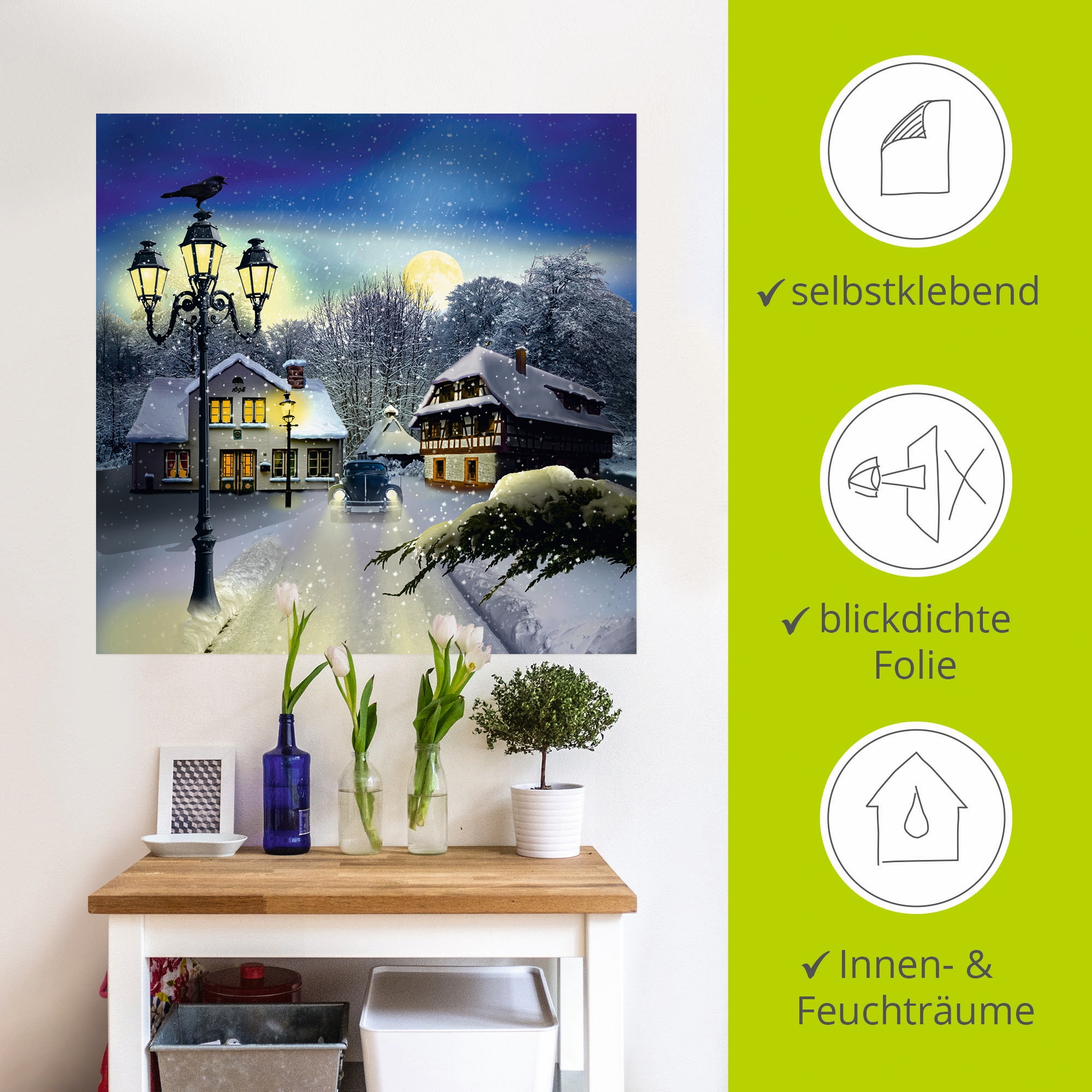 Artland Wandbild »Winterzeit«, Vier Jahreszeiten, (1 St.), als Leinwandbild, Poster, Wandaufkleber in verschied. Größen