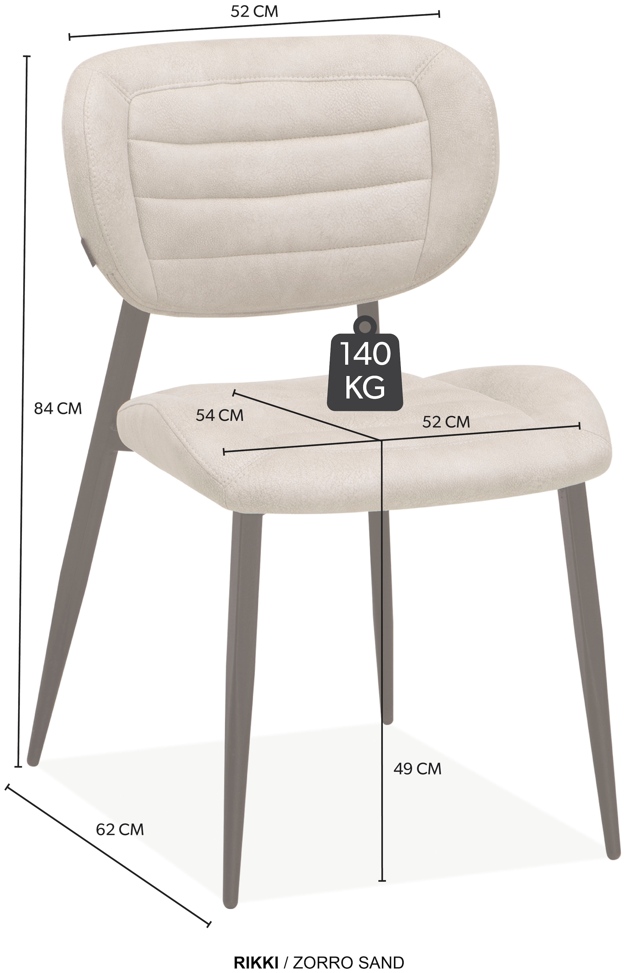 OMG Design Esszimmerstuhl »Rikki«, (Set), 1 St., Stoff, bequemer Polsterstuhl in modernen Farben