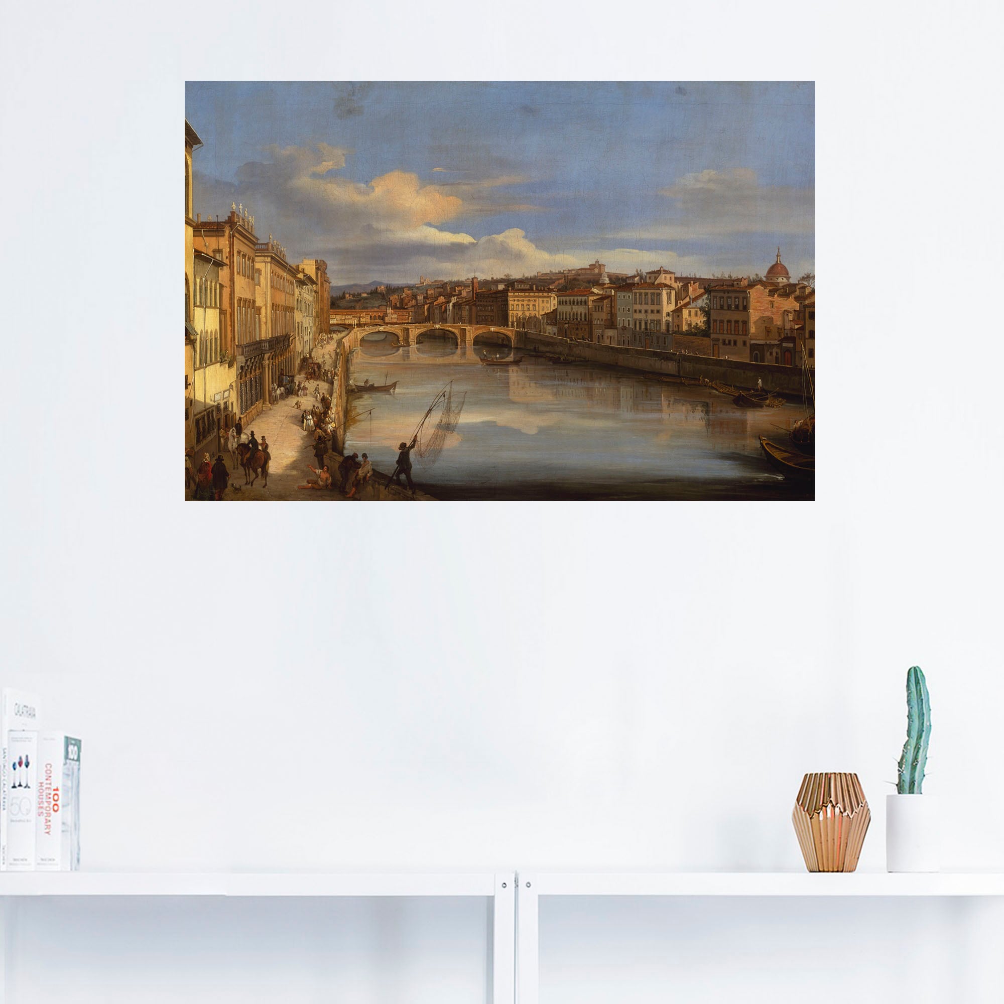 Artland Wandbild »Ein Blick auf den Arno«, Florenz, (1 St.), als Leinwandbild, Poster, Wandaufkleber in verschied. Größen