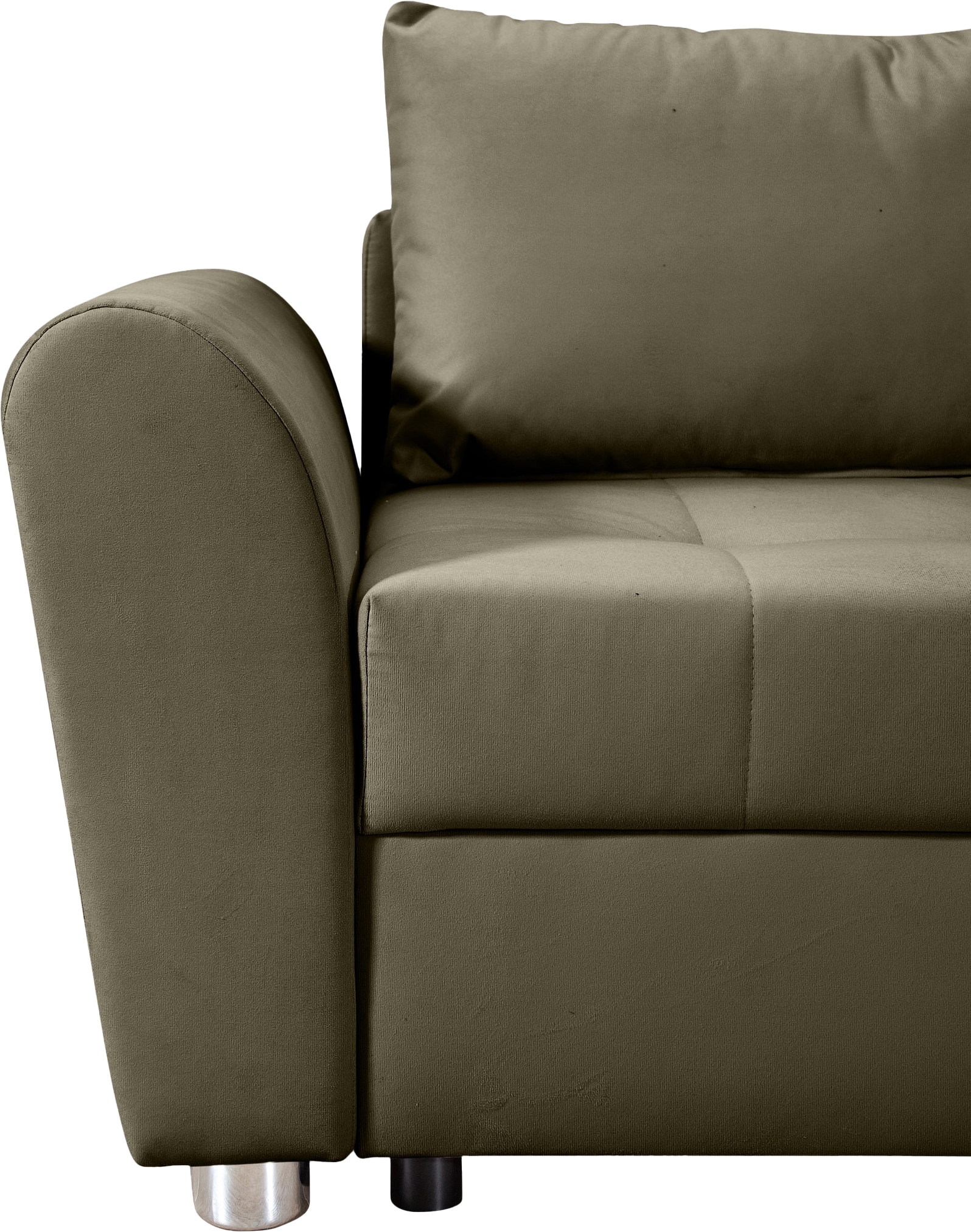 COLLECTION AB Ecksofa »JANA«, Ecksofa,Bettfunktion,Bettkasten,Bonnelfederkern,Rückenkissen
