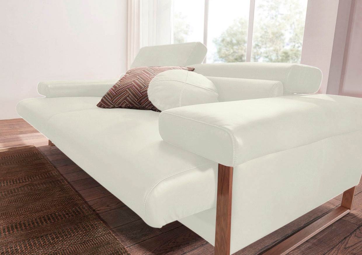 W.SCHILLIG 2-Sitzer »finn«, German Design Award 2016, Fußgestell Nussbaum natur, Breite 210 cm