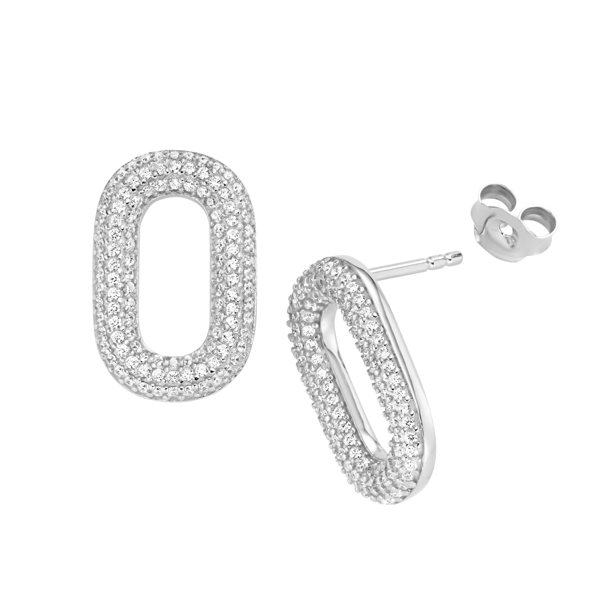 GIORGIO MARTELLO MILANO Paar Ohrstecker »Ohrstecker mit weißen Zirkonia, Silber 925«