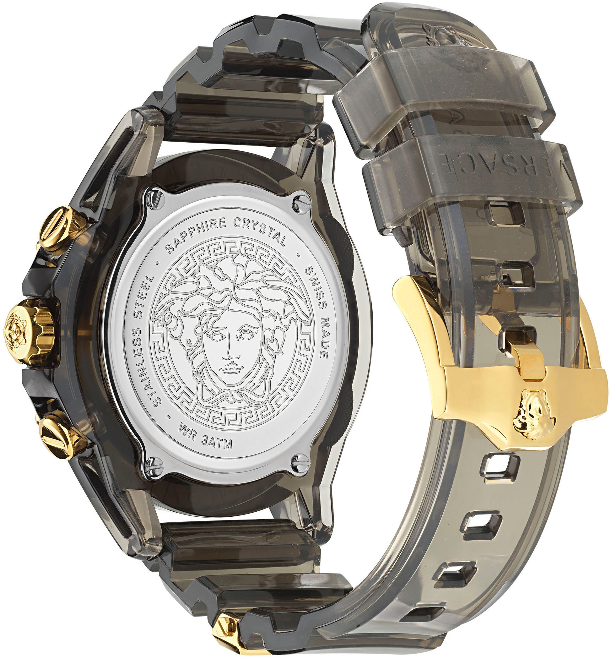 Versace Chronograph »ICON ACTIVE«, Quarzuhr, Armbanduhr, Herrenuhr, Datum, Stoppfunktion, Swiss Made