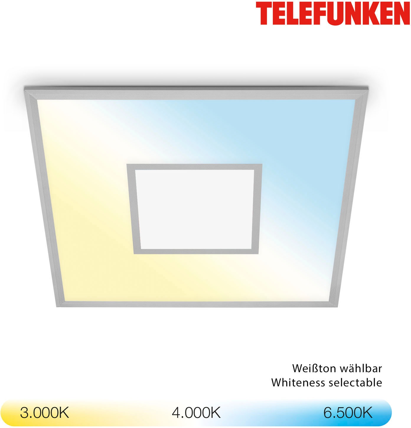 Telefunken LED Panel »319804TF MAGIC CENTO«, Leuchtmittel LED-Board | LED fest integriert, Deckenleuchte Panel CCT Steuerung Magic RGB Beleuchtung Centerlight